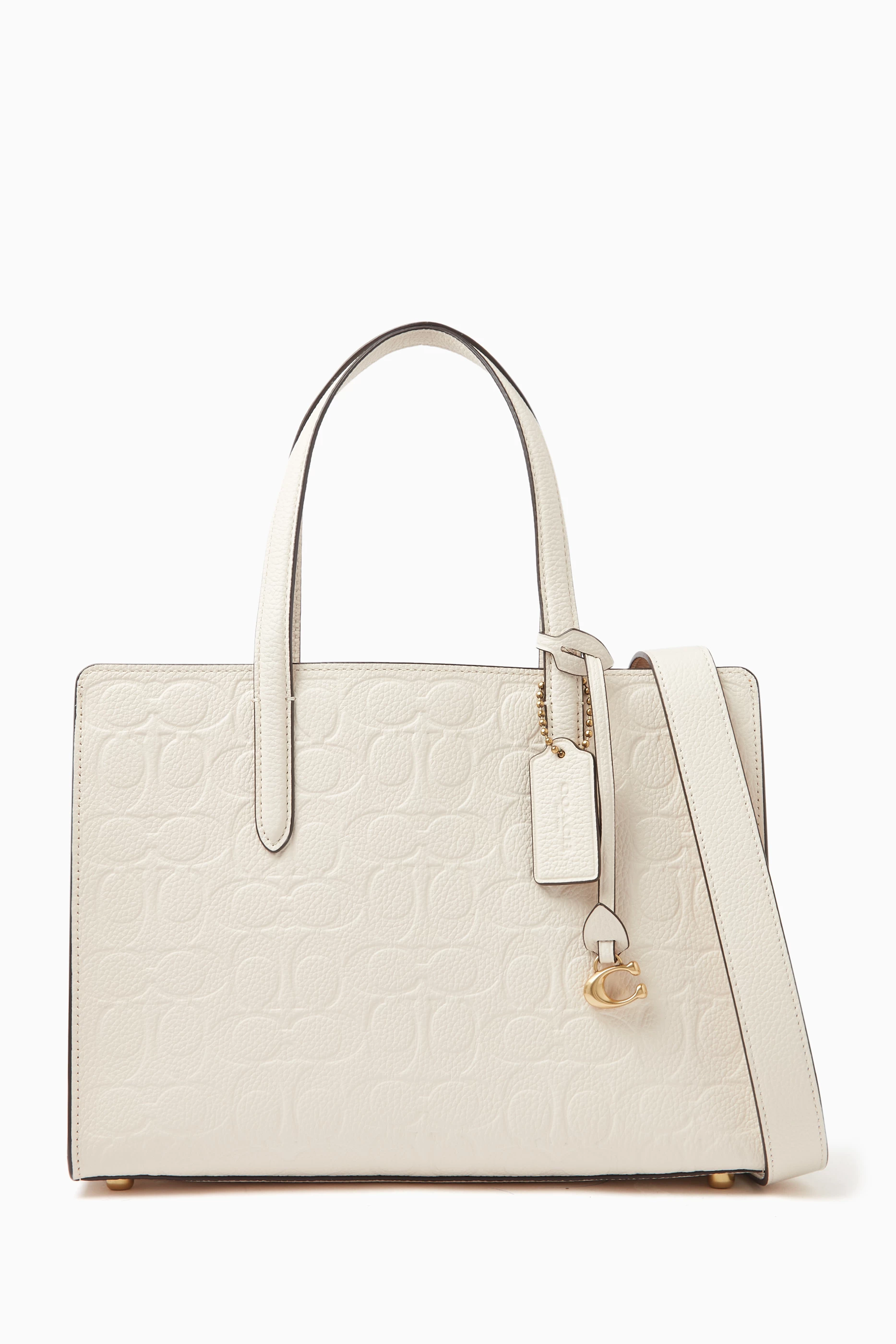 Buy Coach White Carter 28 Carryall Bag in Signature Leather for