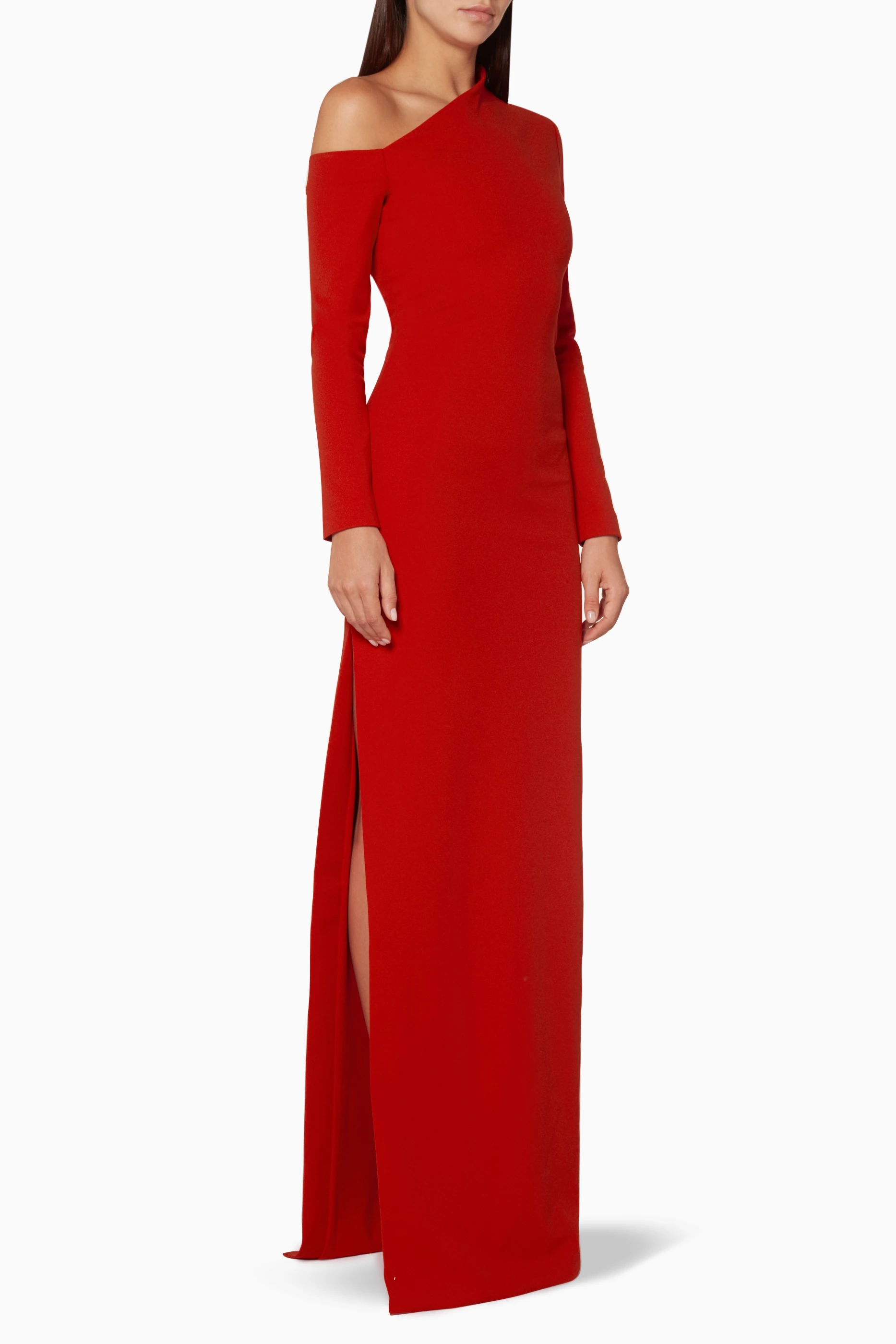 Buy Solace London Red Red Liva Cold-Shoulder Dress For Women