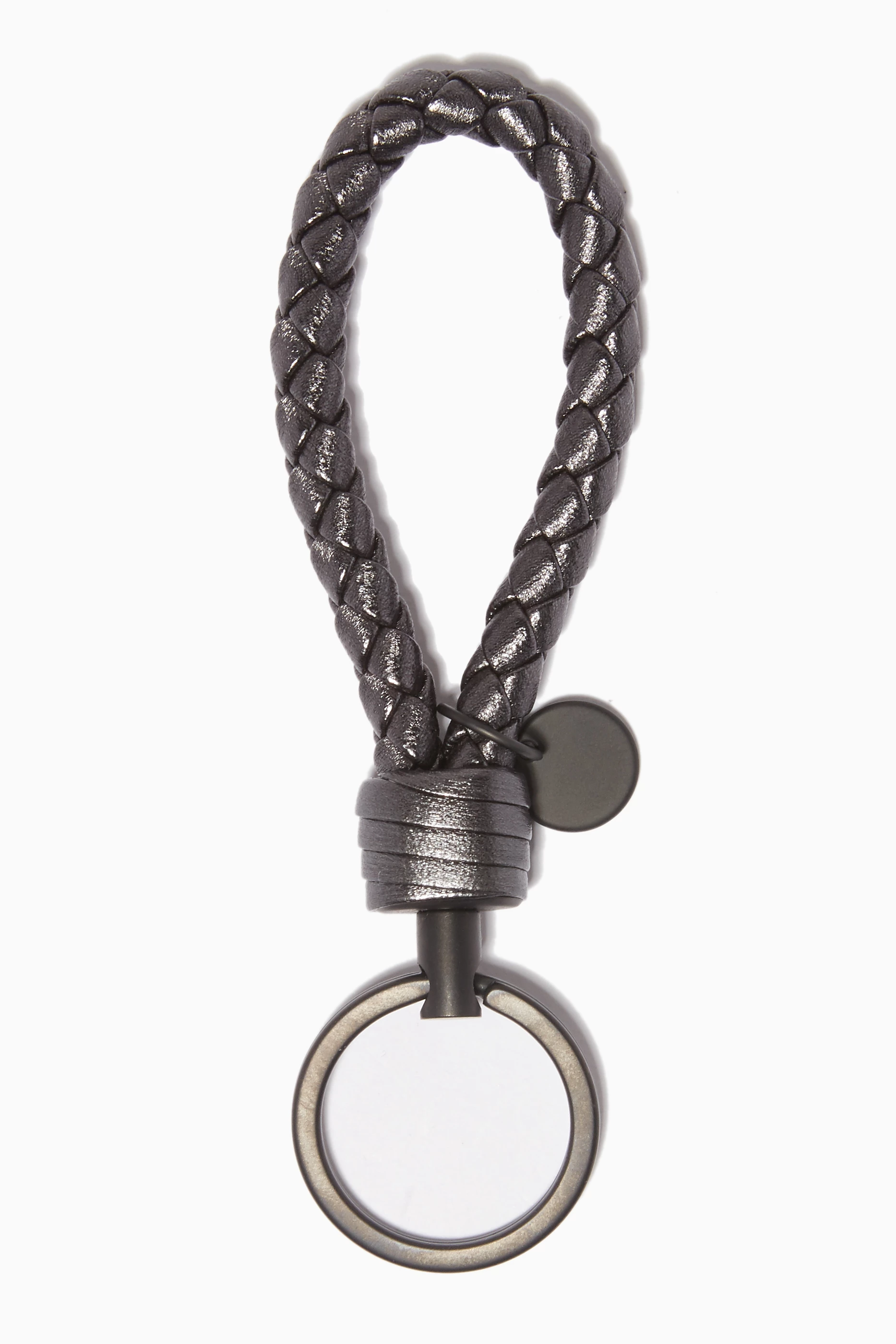 【BOTTEGA VENETA】INTRECCIATO KEYRING Grey Bottega Veneta Intrecciato Logo Keyring Grey | eBay