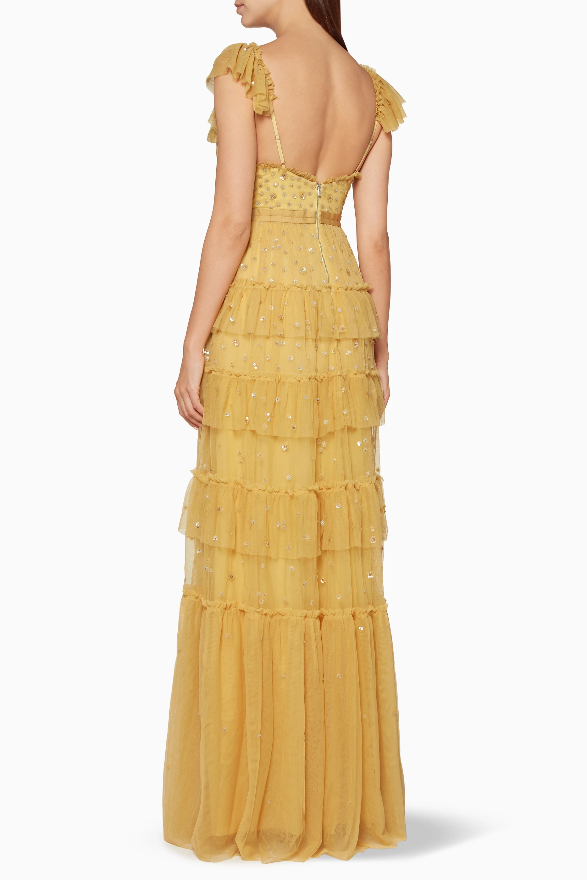 Buy Needle Thread Yellow Sunflower Yellow Sunburst Gown For Women Online Ounass Oman