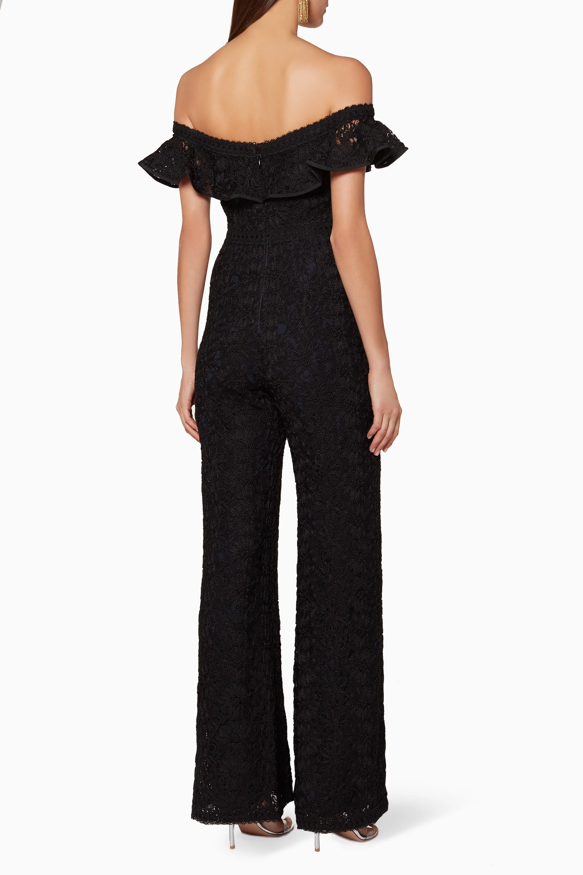 Buy Alexis Black Black Off-The-Shoulder Edlyn Jumpsuit For Women