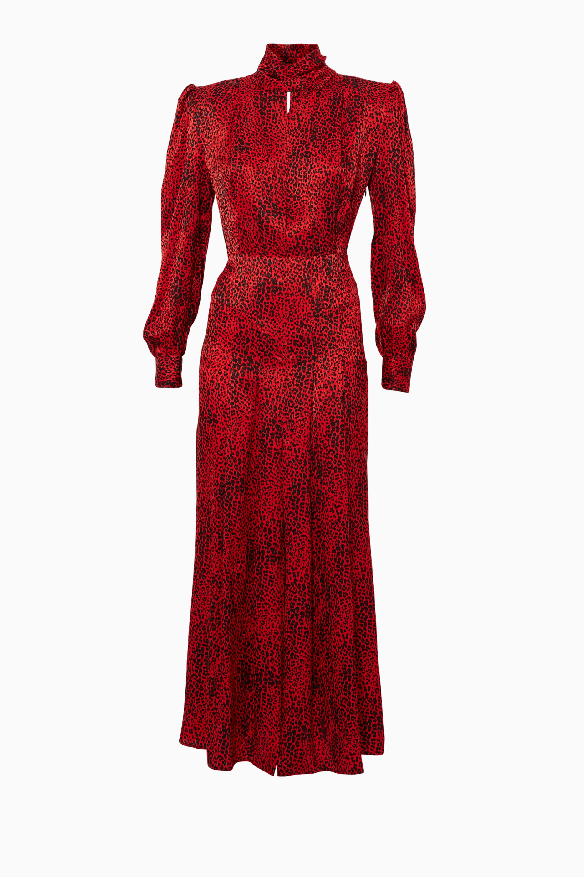 Buy Alessandra Rich Red Red Leopard-Print Pleated Dress For Women Online |  Ounass Oman