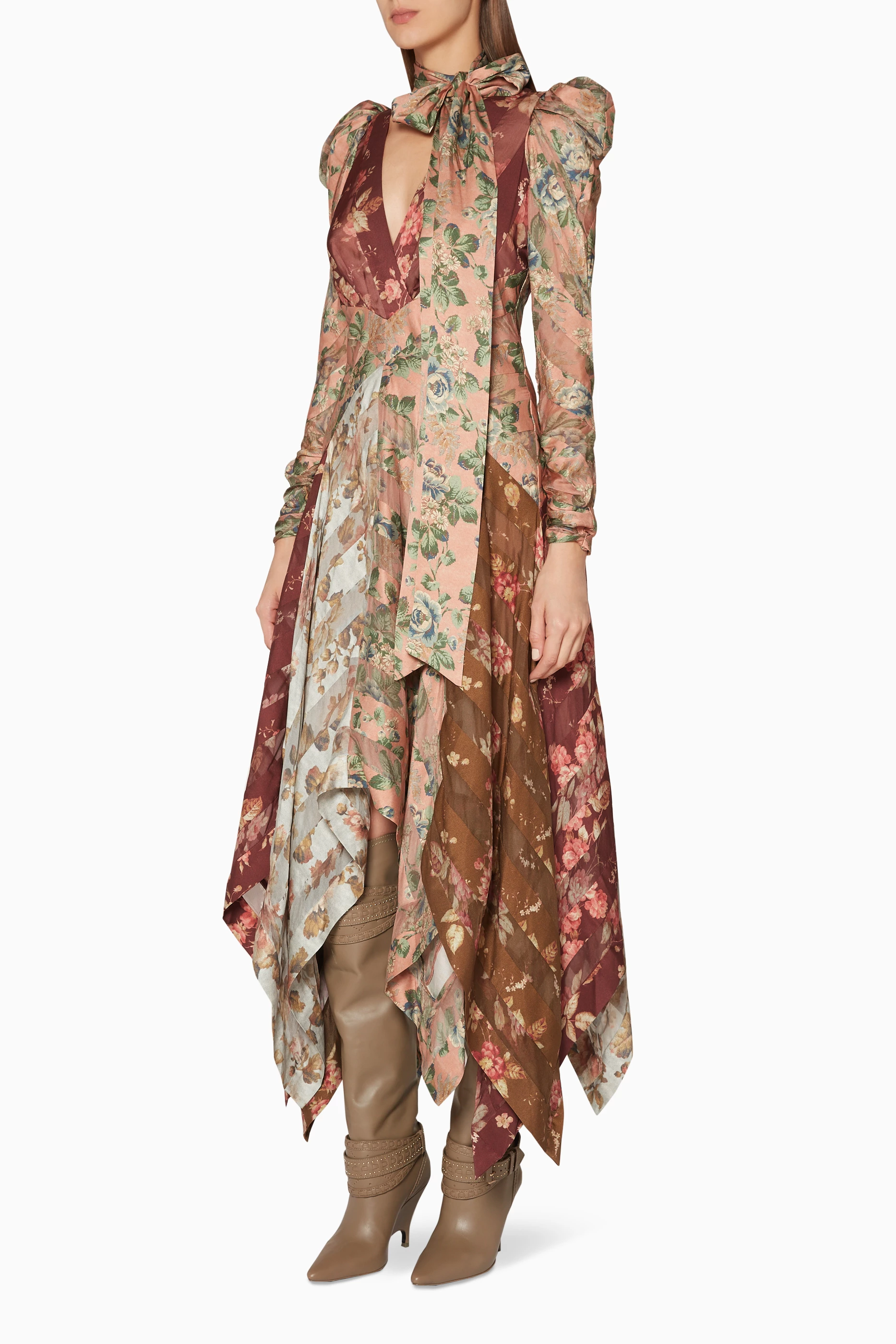 zimmermann unbridled chevron silk dress Zimmermann Fall 2018 Ready to Wear