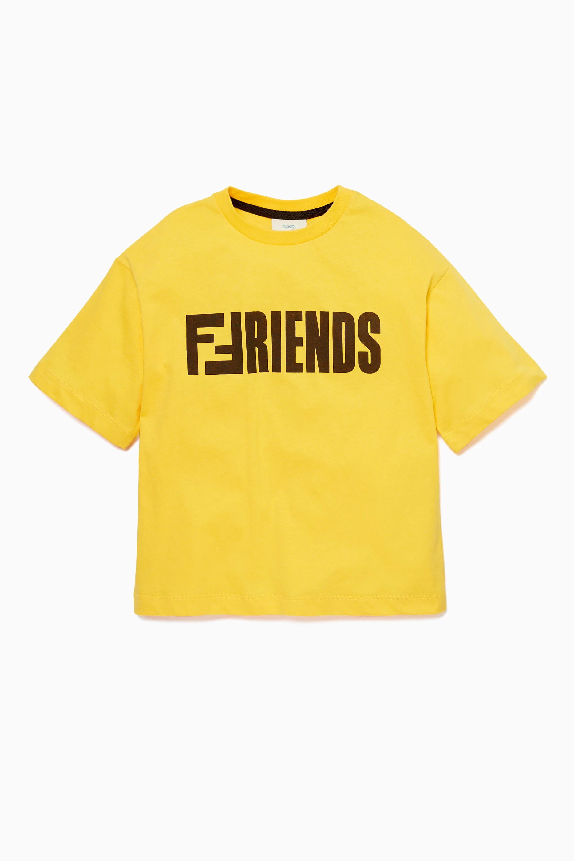 Buy Fendi Yellow Yellow Friends Print T Shirt Online for Boys Ounass Oman