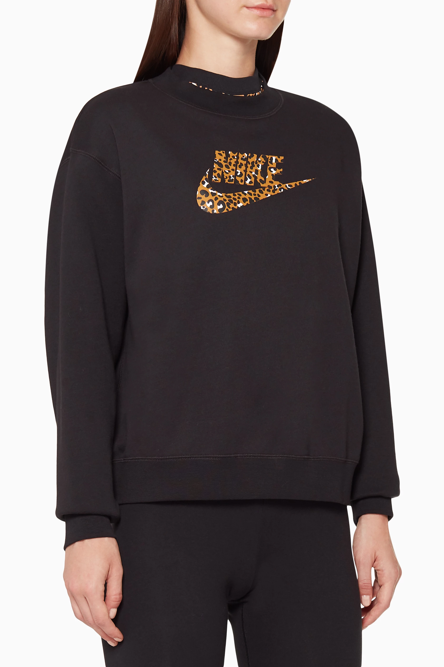 Leopard print nike jumper online