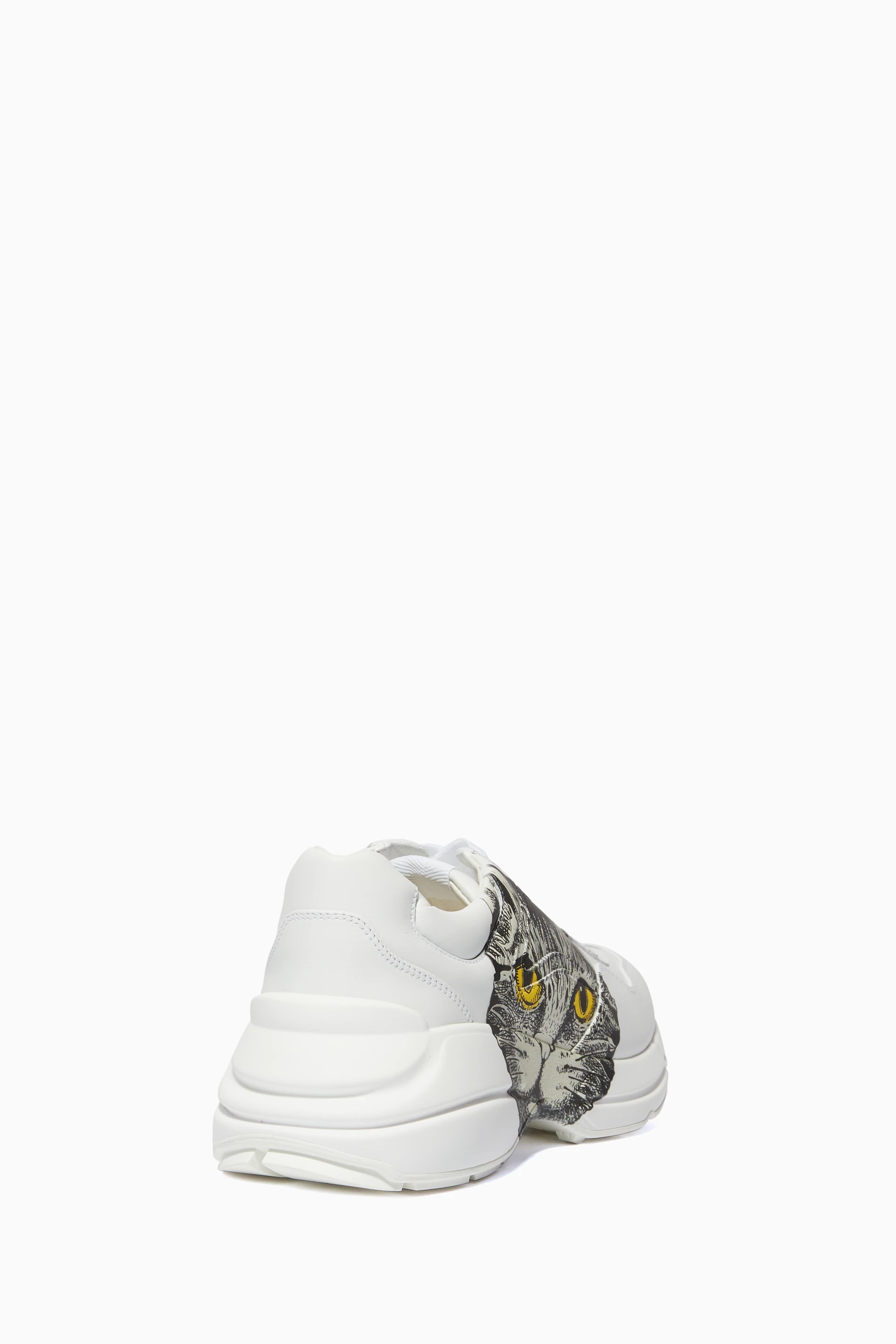 Buy Gucci White Rhyton Mystic Cat Sneakers For Women Online