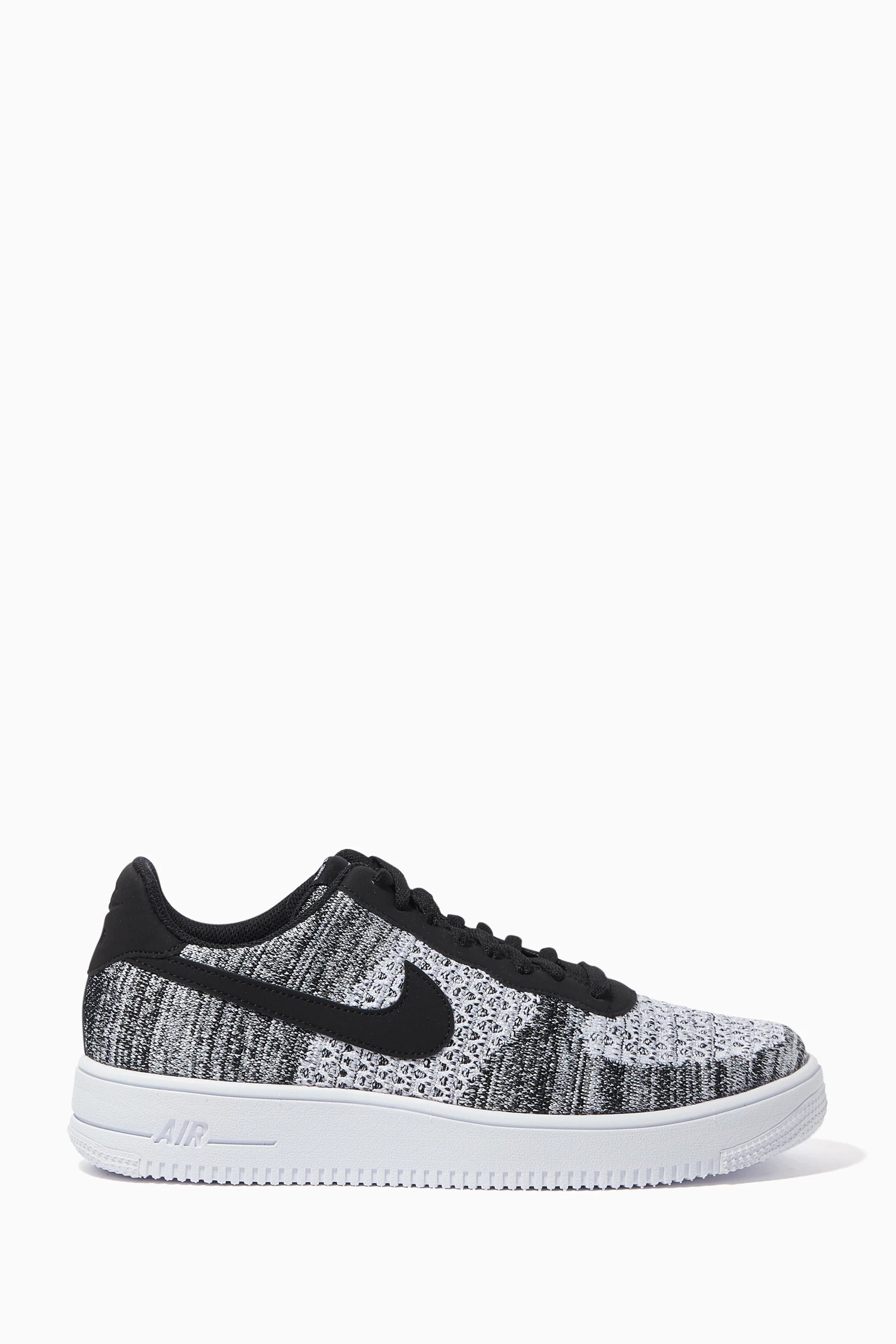 Buy Nike Black Air Force 1 Flyknit 2.0 Sneakers For Men Online Ounass Oman
