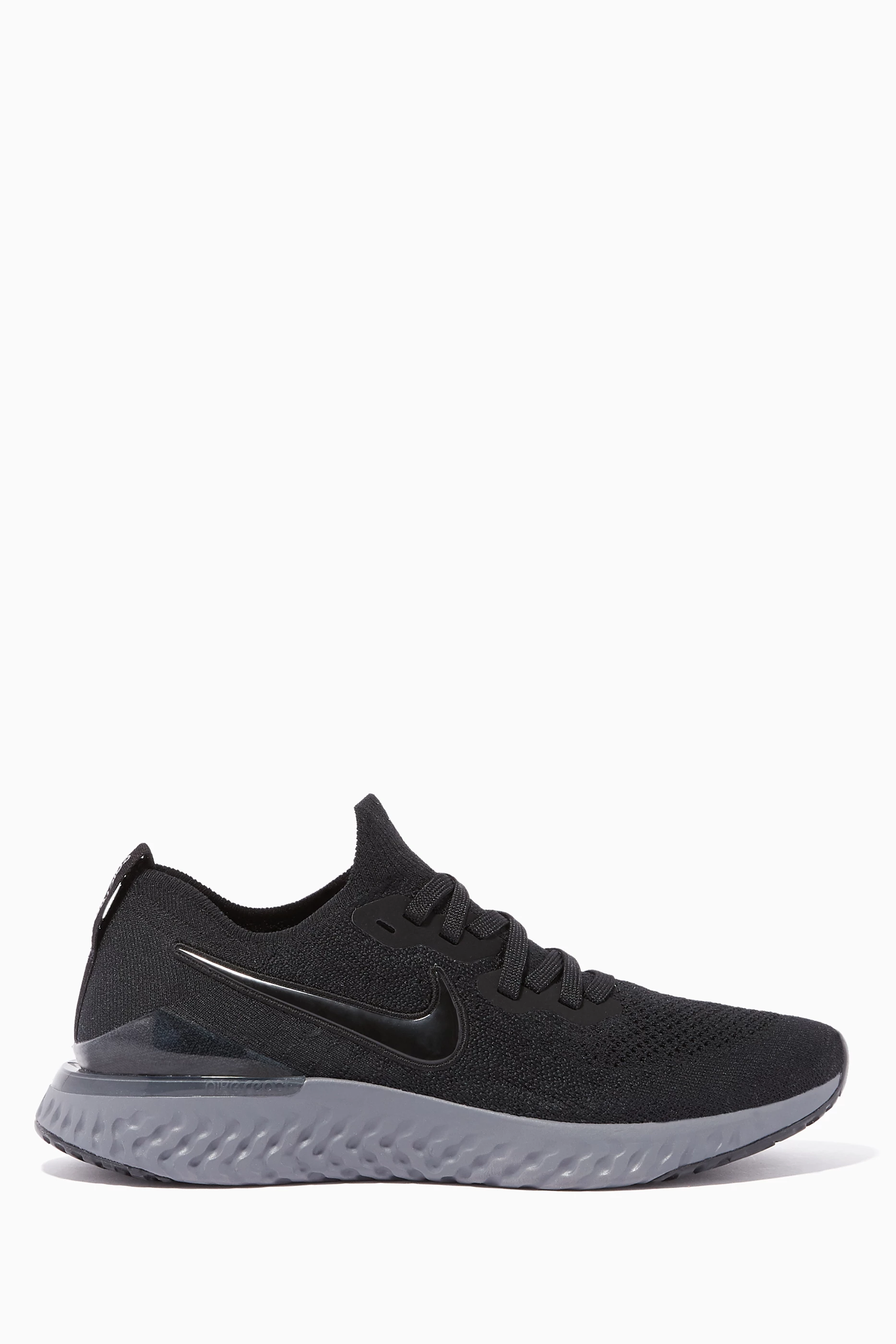 Buy Nike Black Epic React Flyknit 2 Sneakers Online for Women Ounass Oman