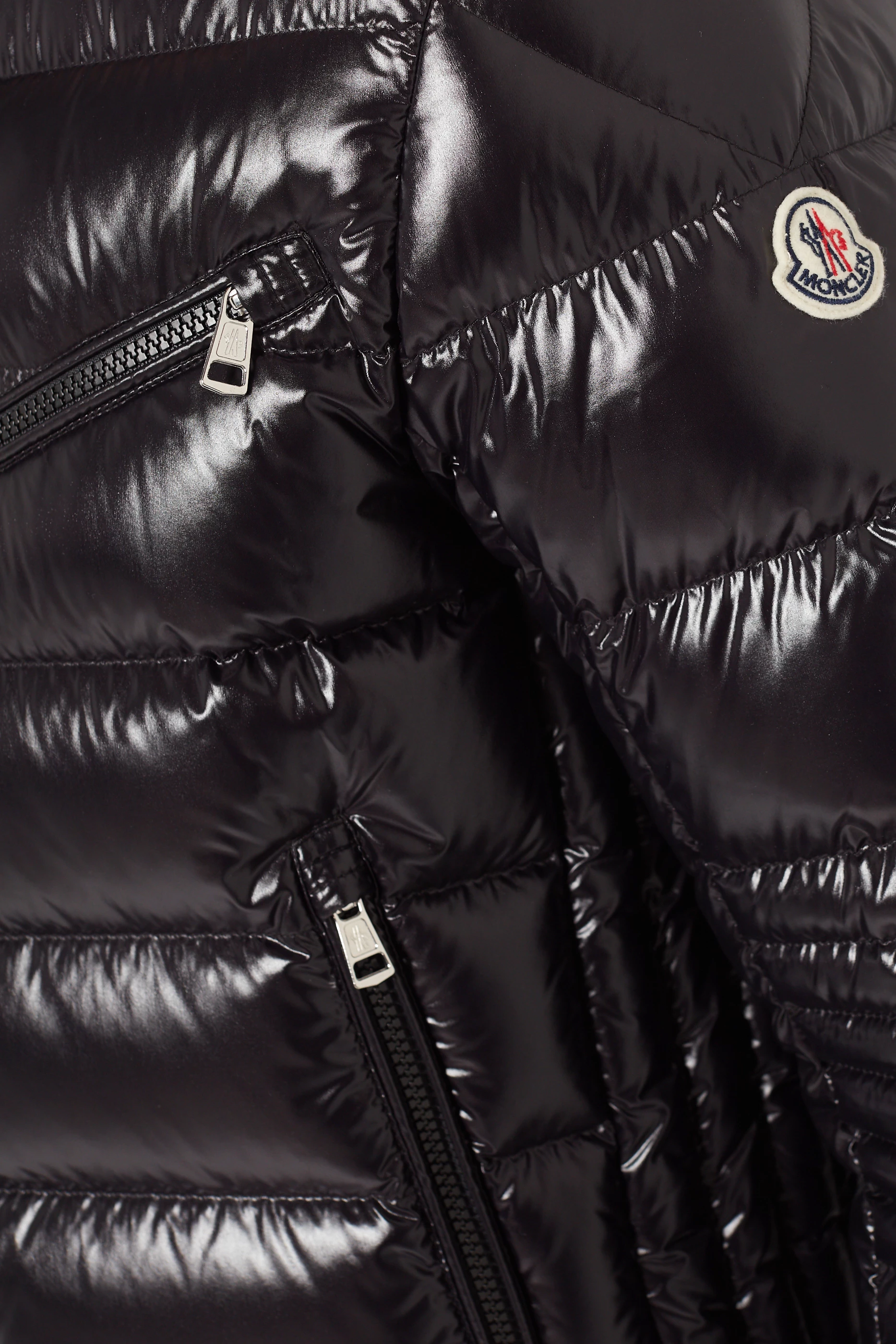 Buy Moncler Black Berriat Laque Biker Down Jacket For Men Online