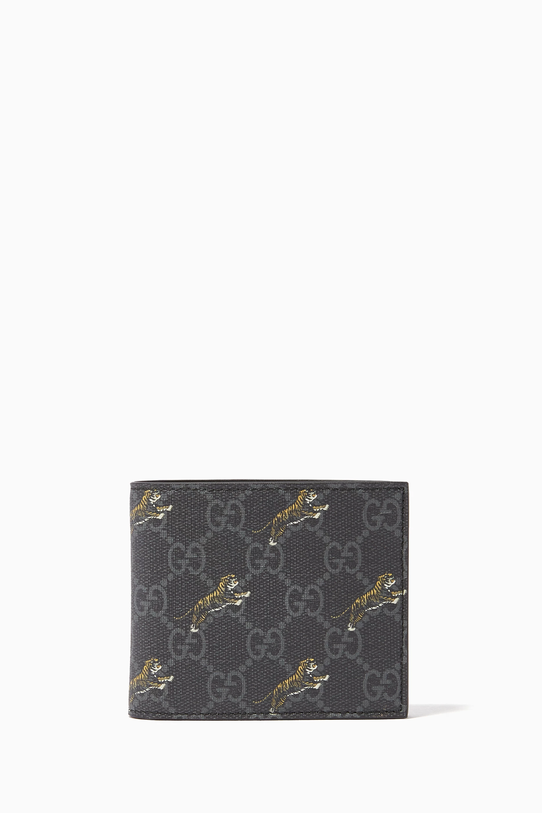Buy Gucci Black Tiger Print Bi Fold Wallet For Men Online Ounass Oman