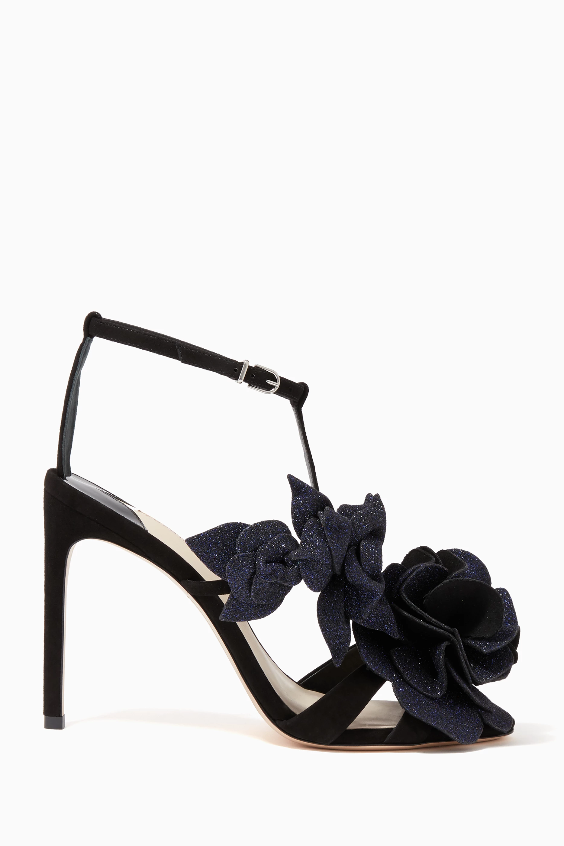 Buy Sophia Webster Black Jumbo Lilico Suede Sandals For Women Online Ounass Oman