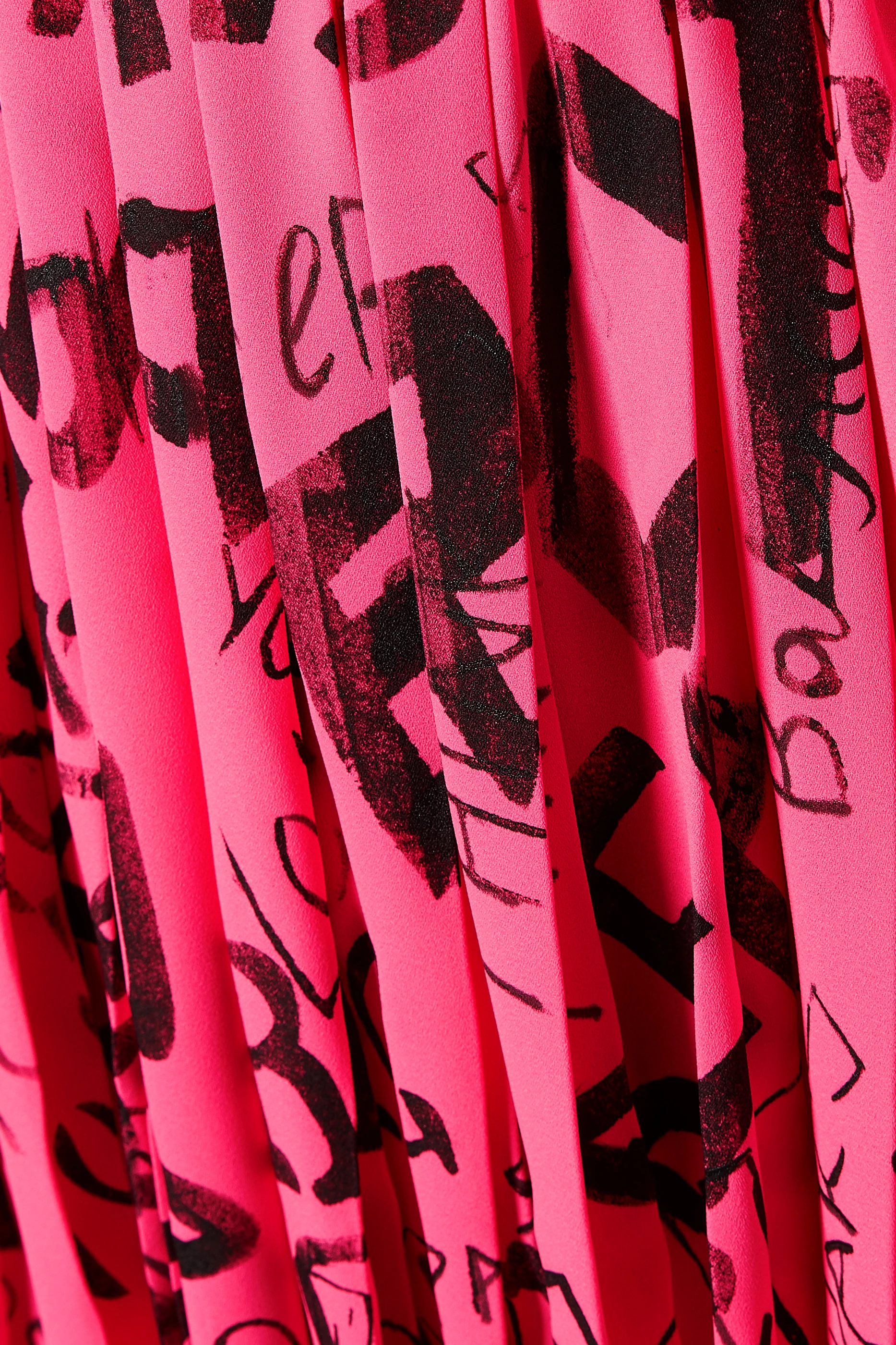 balenciaga pink graffiti dress WornOnTV: Tiana's pink graffiti print tie neck dress on Empire | Serayah  McNeill