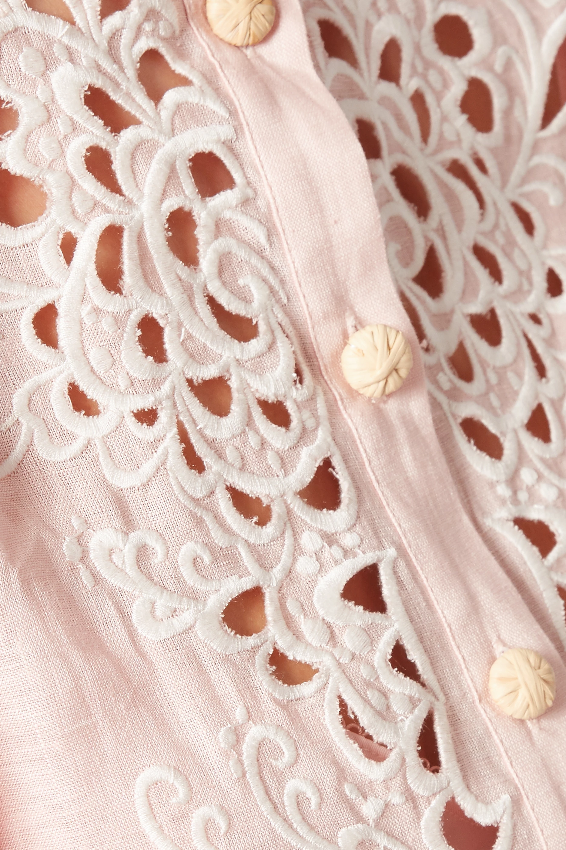 Buy Zimmermann Pink Freja Embroidered Dress For Women Online | Ounass Oman