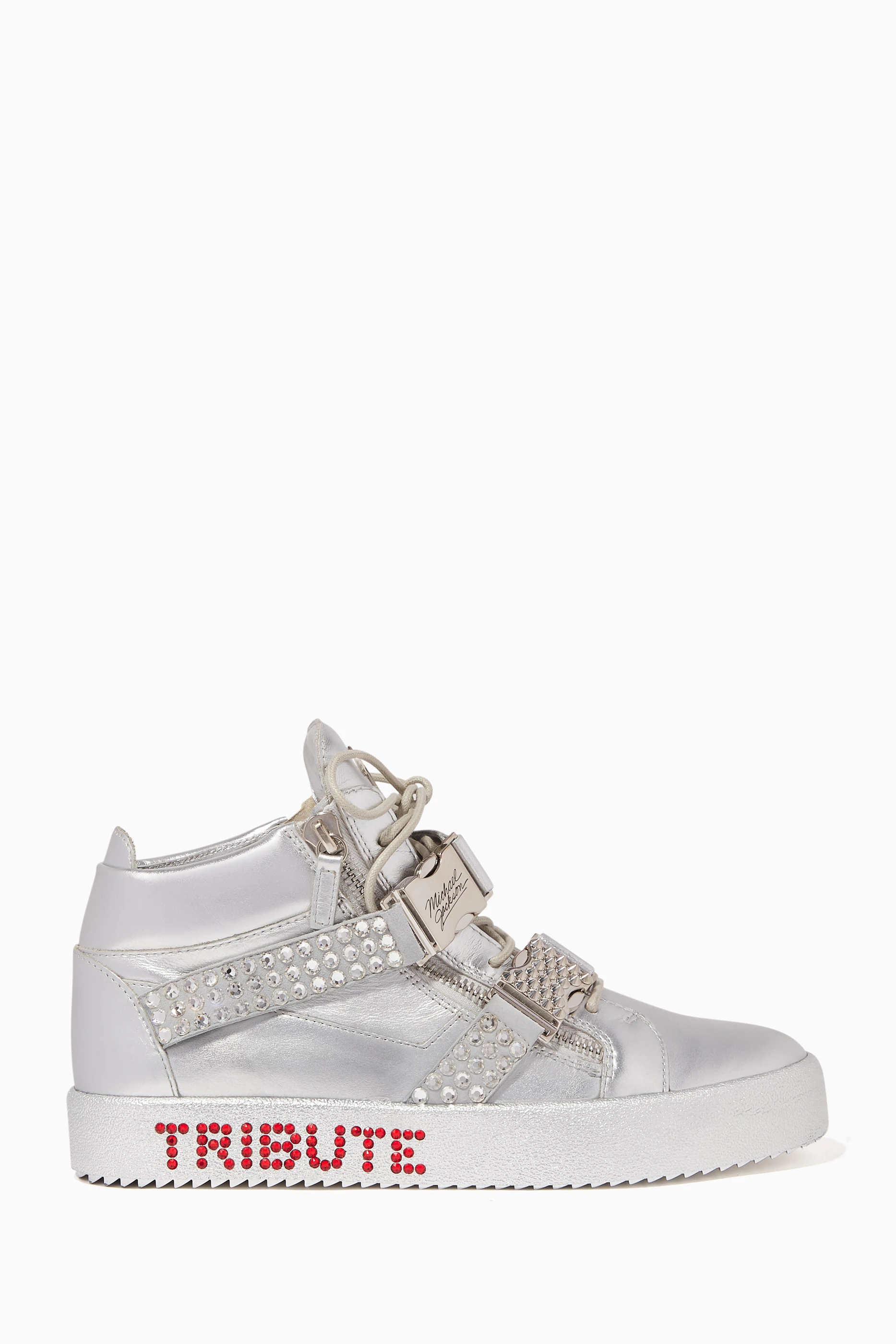 Buy Giuseppe Zanotti Color Michael Jackson Tribute Leather Sneakers For Men Online Ounass Oman