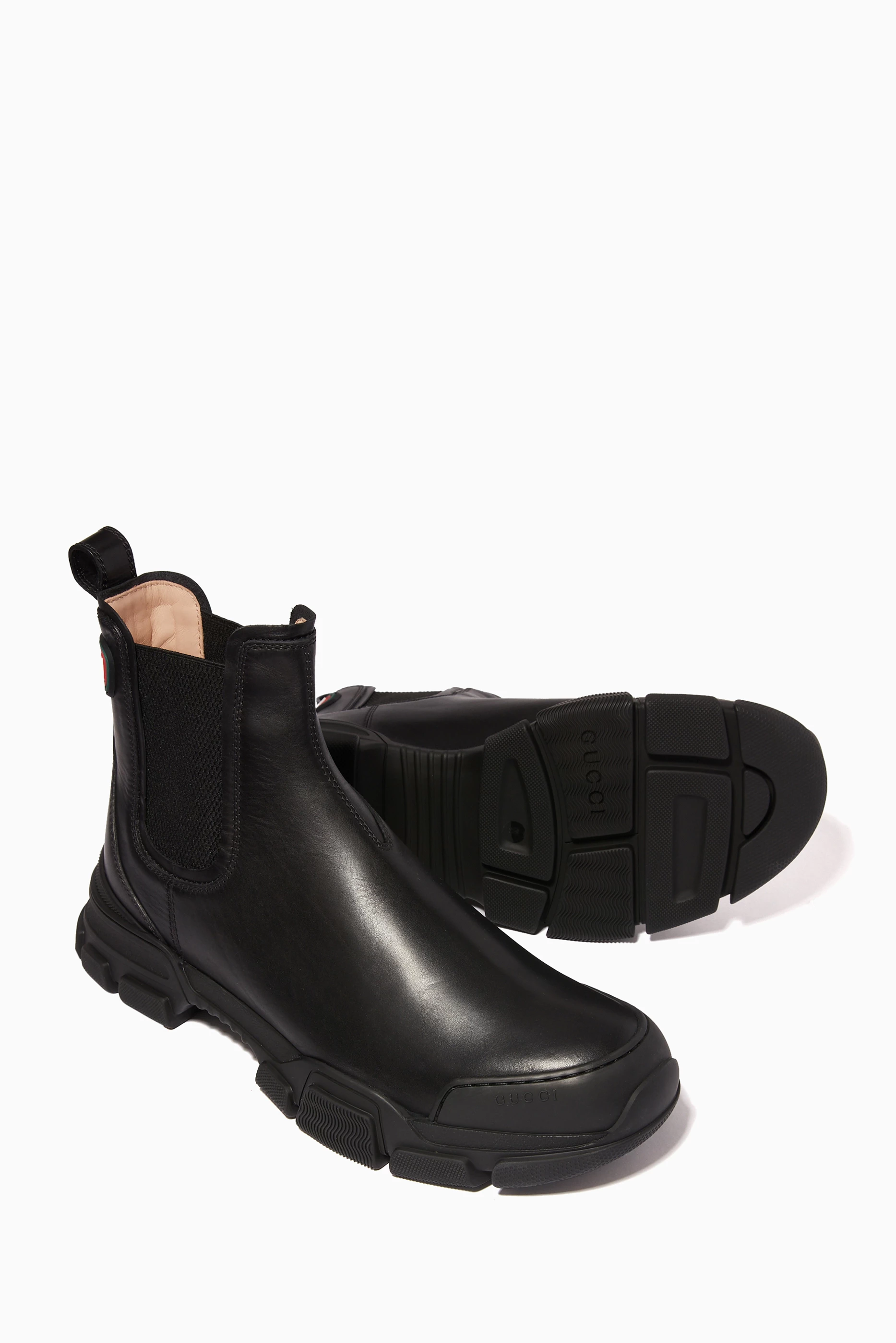 Buy Gucci Black Leather Chelsea Boots For Men Online | Ounass Oman