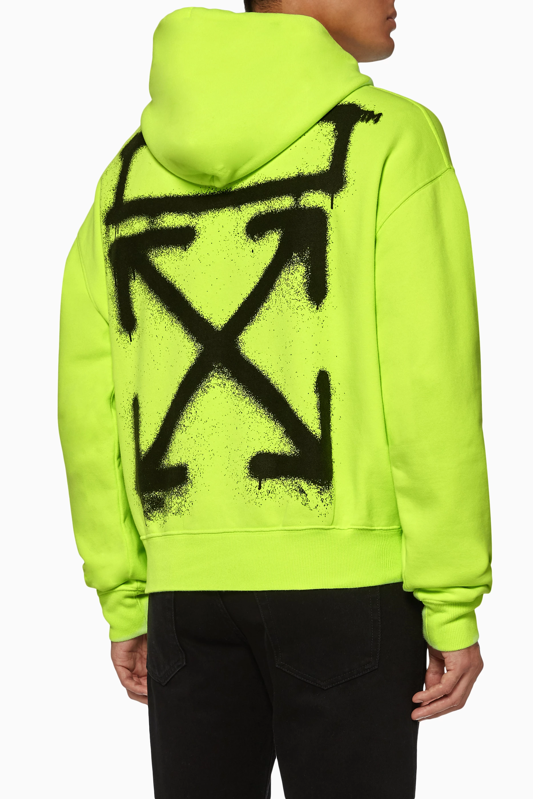 Off white lime green hoodie discount