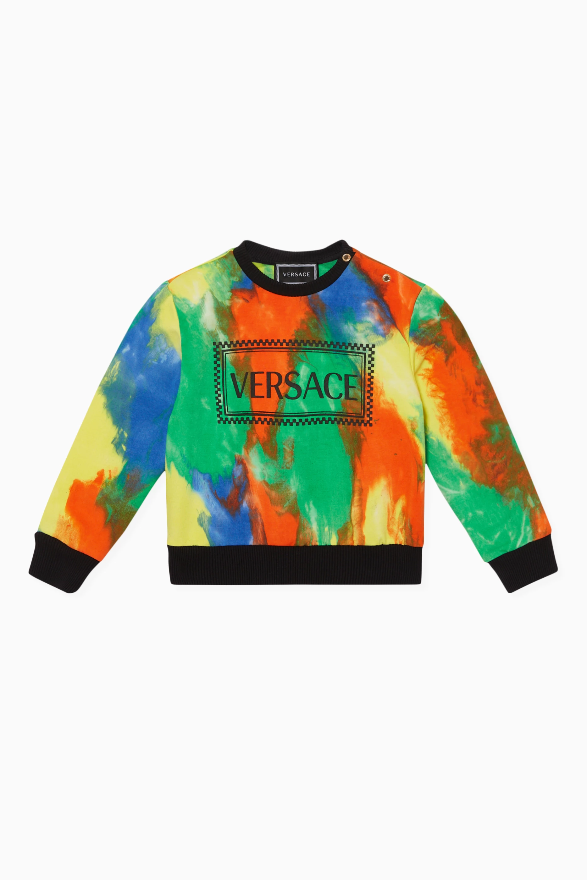 Buy Versace Multicolour Tie Dye Sweatshirt For Baby Boys Online