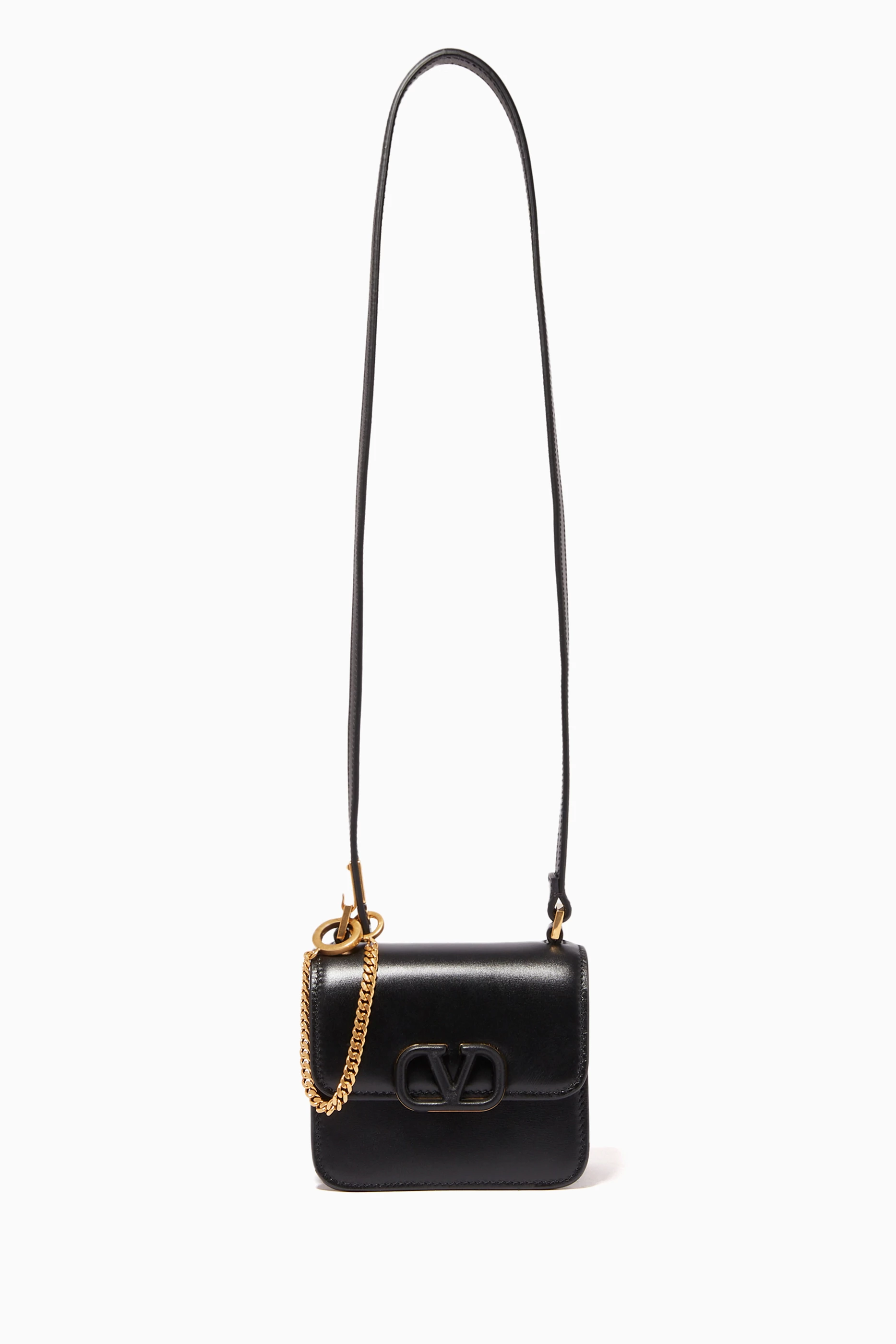 Micro vsling shiny calfskin shoulder bag deals