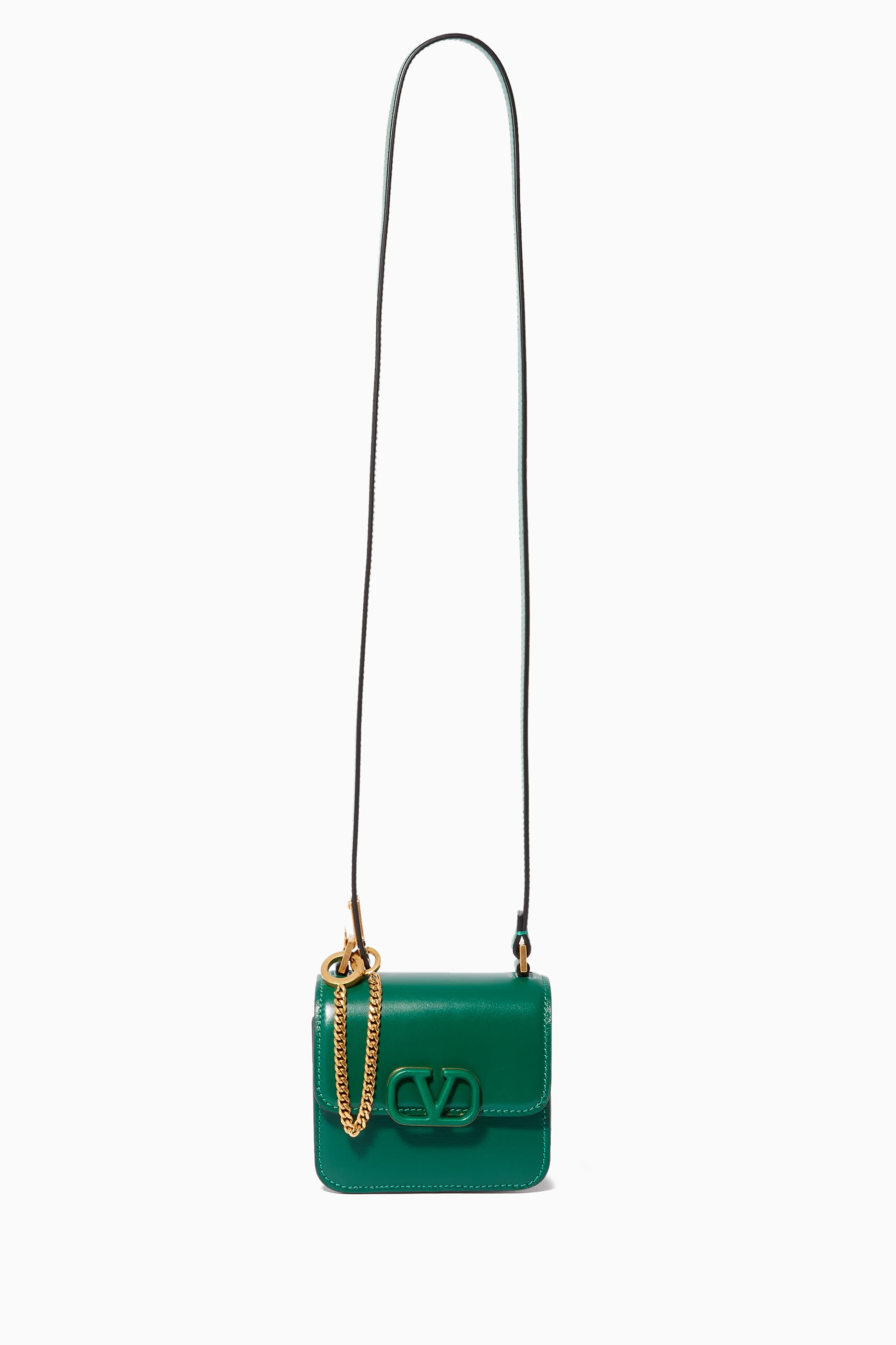 Buy Valentino Garavani Green Valentino Garavani Micro VSLING Shiny