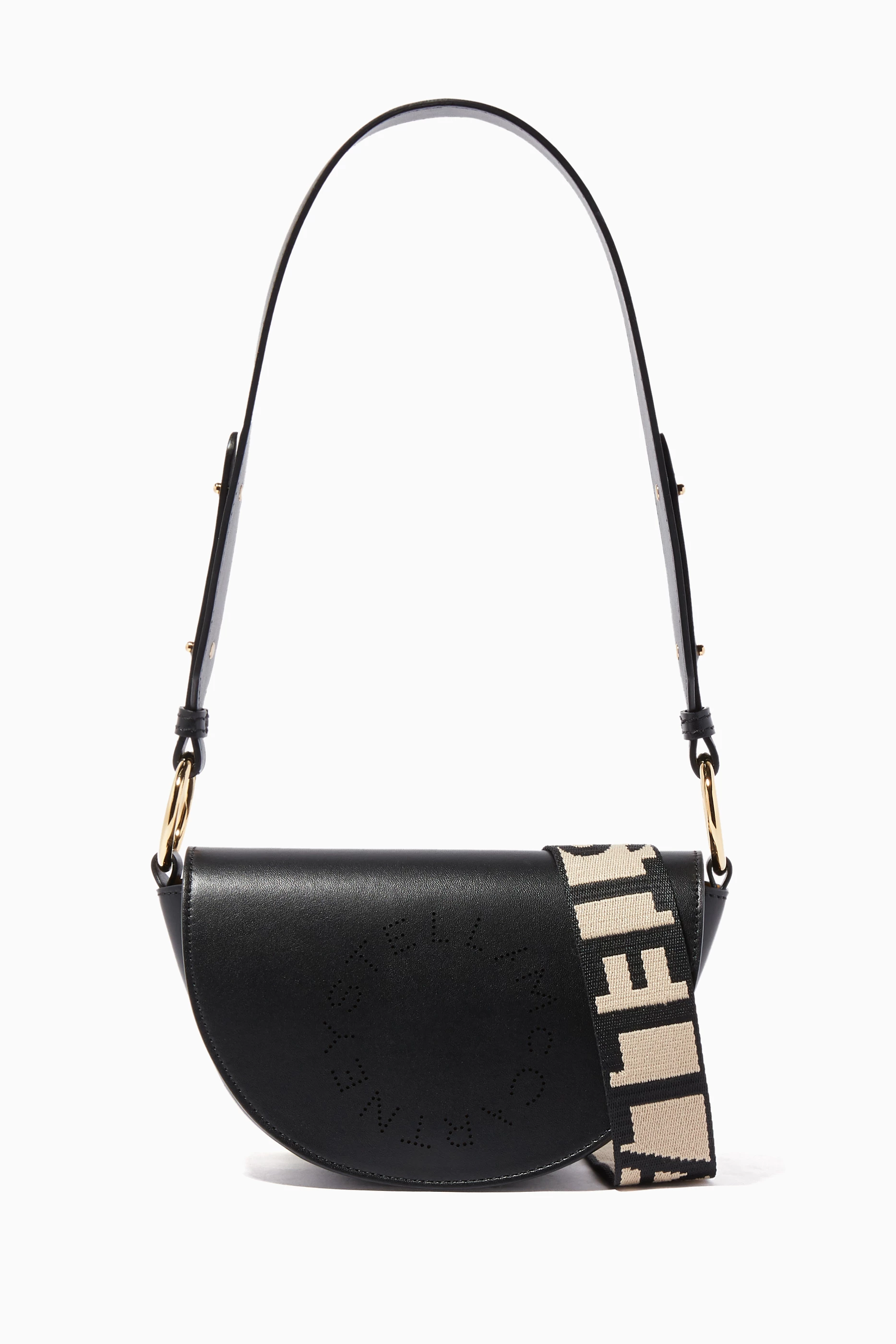 Buy Stella McCartney Black Mini Marlee Perforated Logo Bag For Women Online Ounass Oman