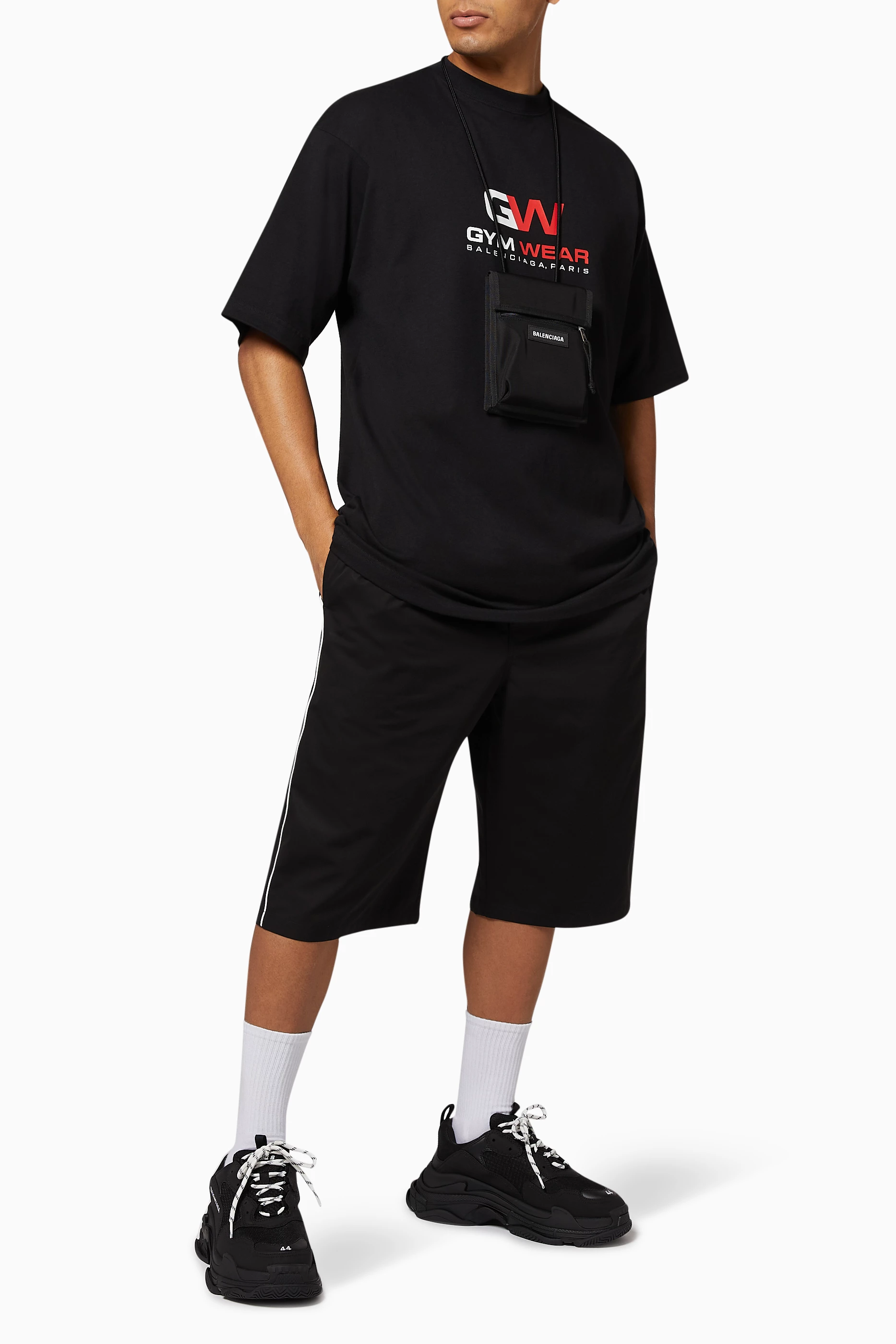 Buy Balenciaga Black Gym Wear Large Fit T-shirt in Vintage Jersey