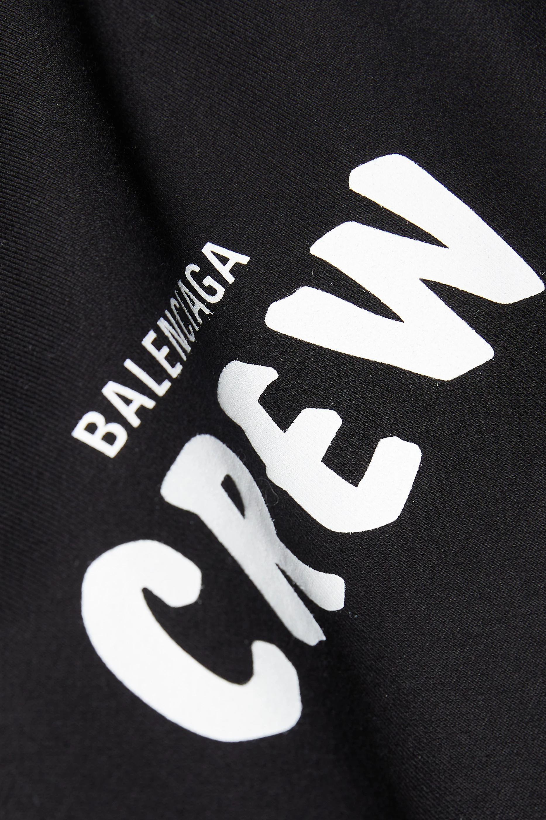 Buy Balenciaga Black Crew Medium Fit Hoodie in Curly Fleece For