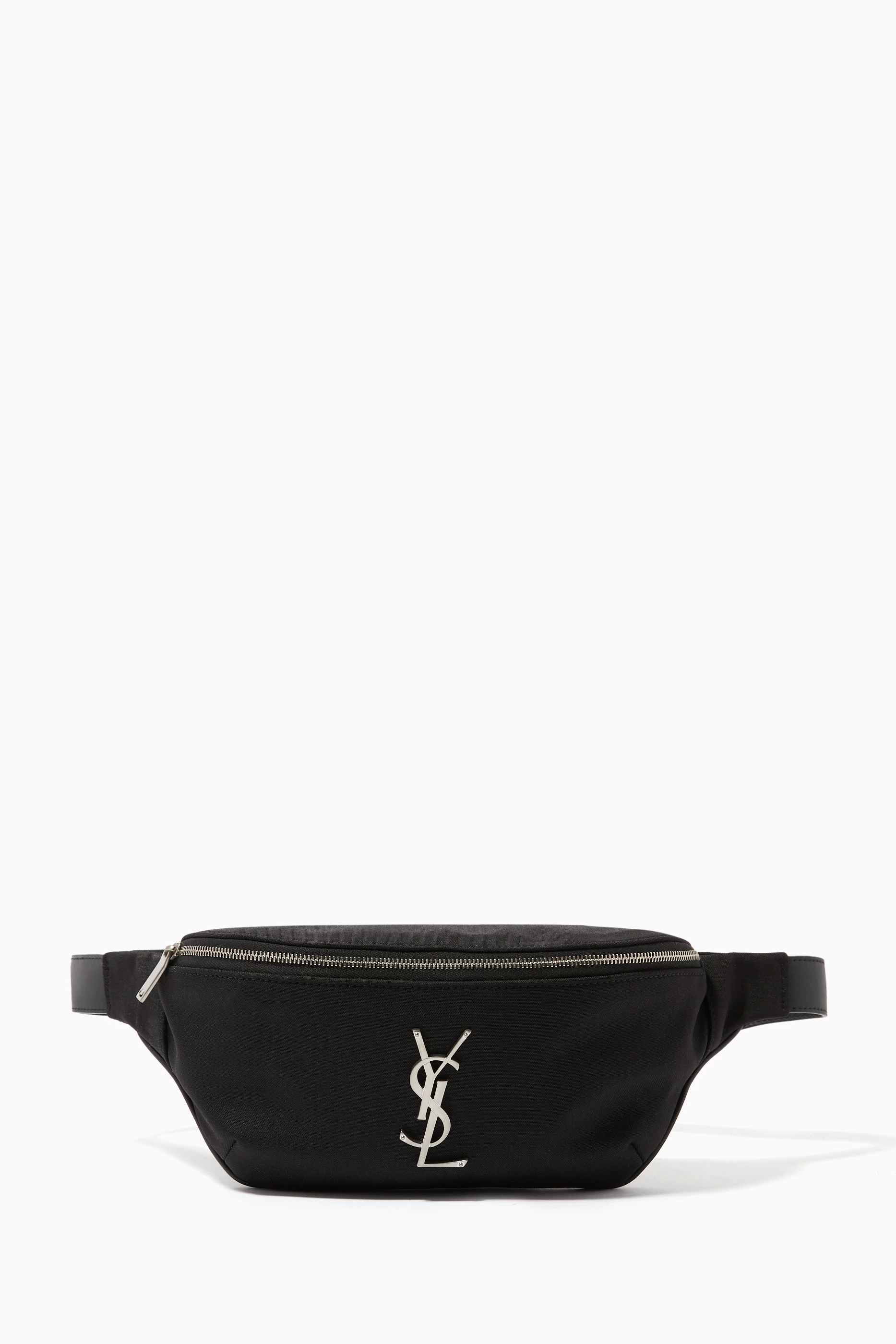 Buy SAINT LAURENT Black Classic Monogram Belt Bag in Canvas For Men Online Ounass Oman