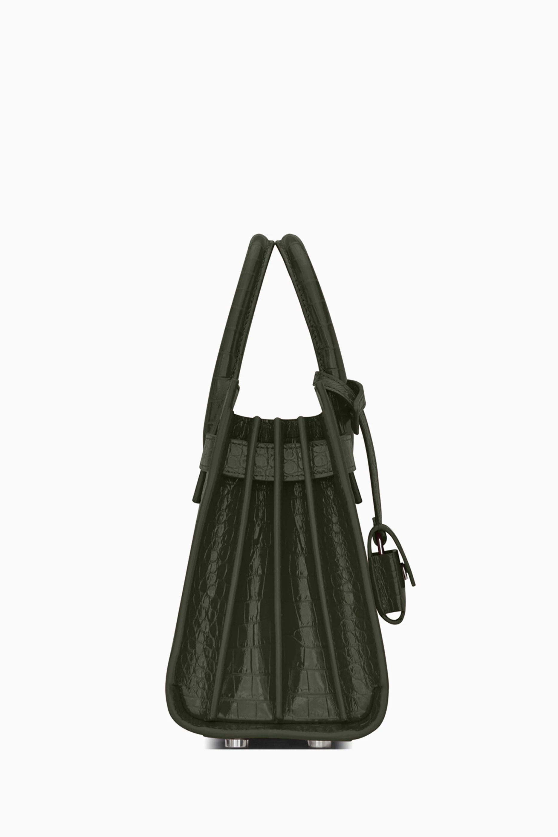 Buy SAINT LAURENT Green Classic Sac de Jour Nano in Crocodile