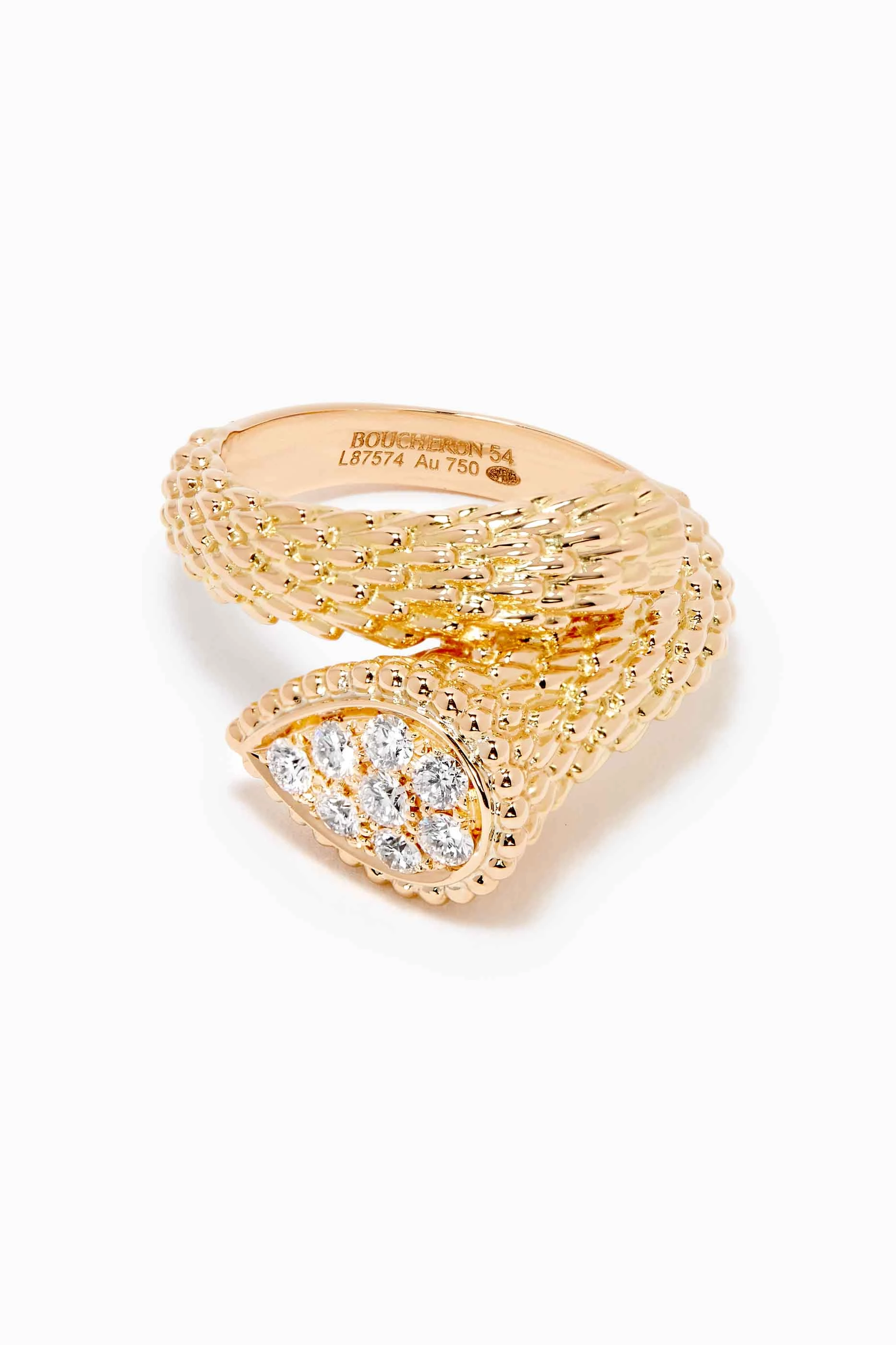 Buy Boucheron Yellow Serpent Bohême S Motif Diamond Ring in 18kt
