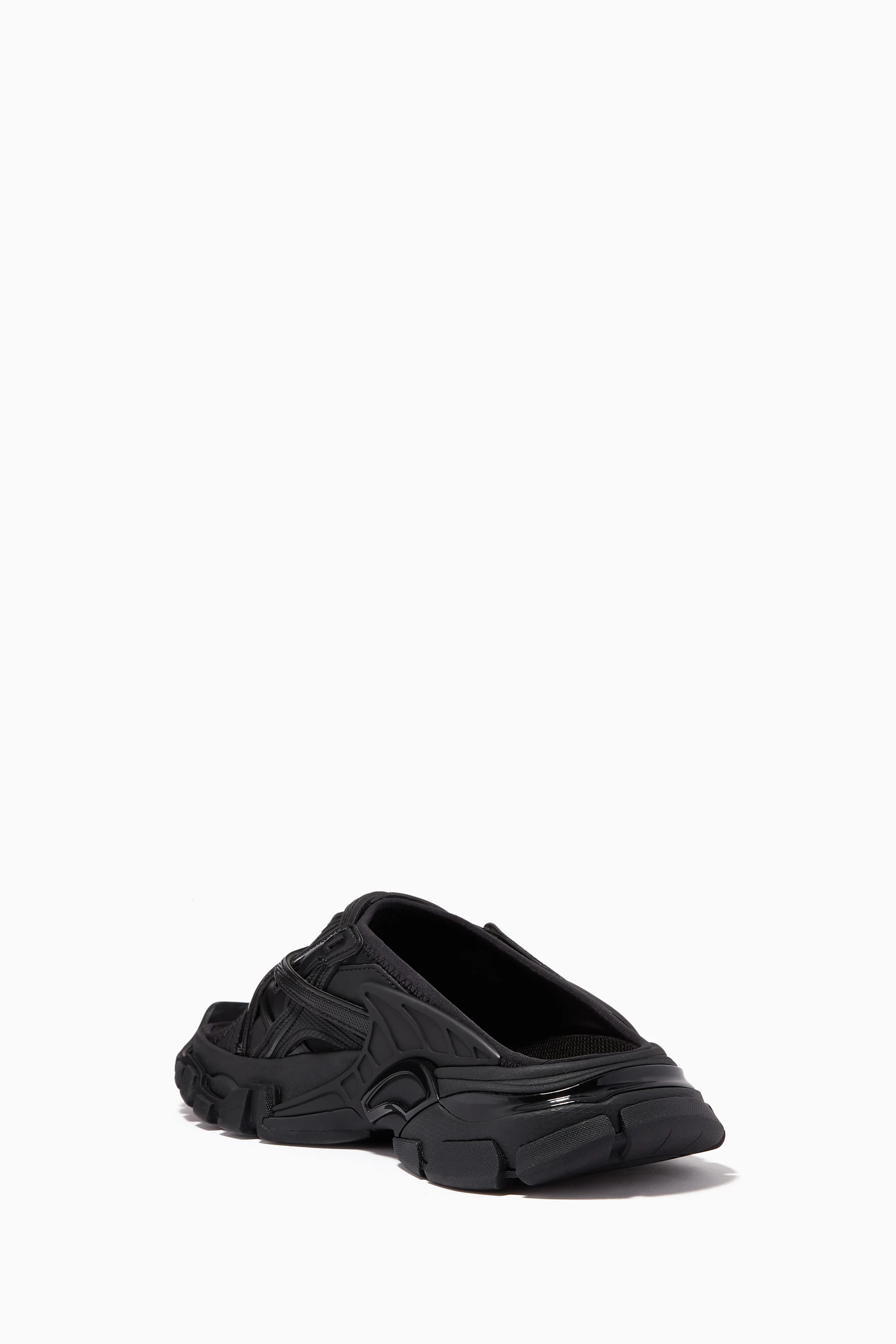 Buy Balenciaga Black Track Slide Sandal in Neoprene & Rubber For