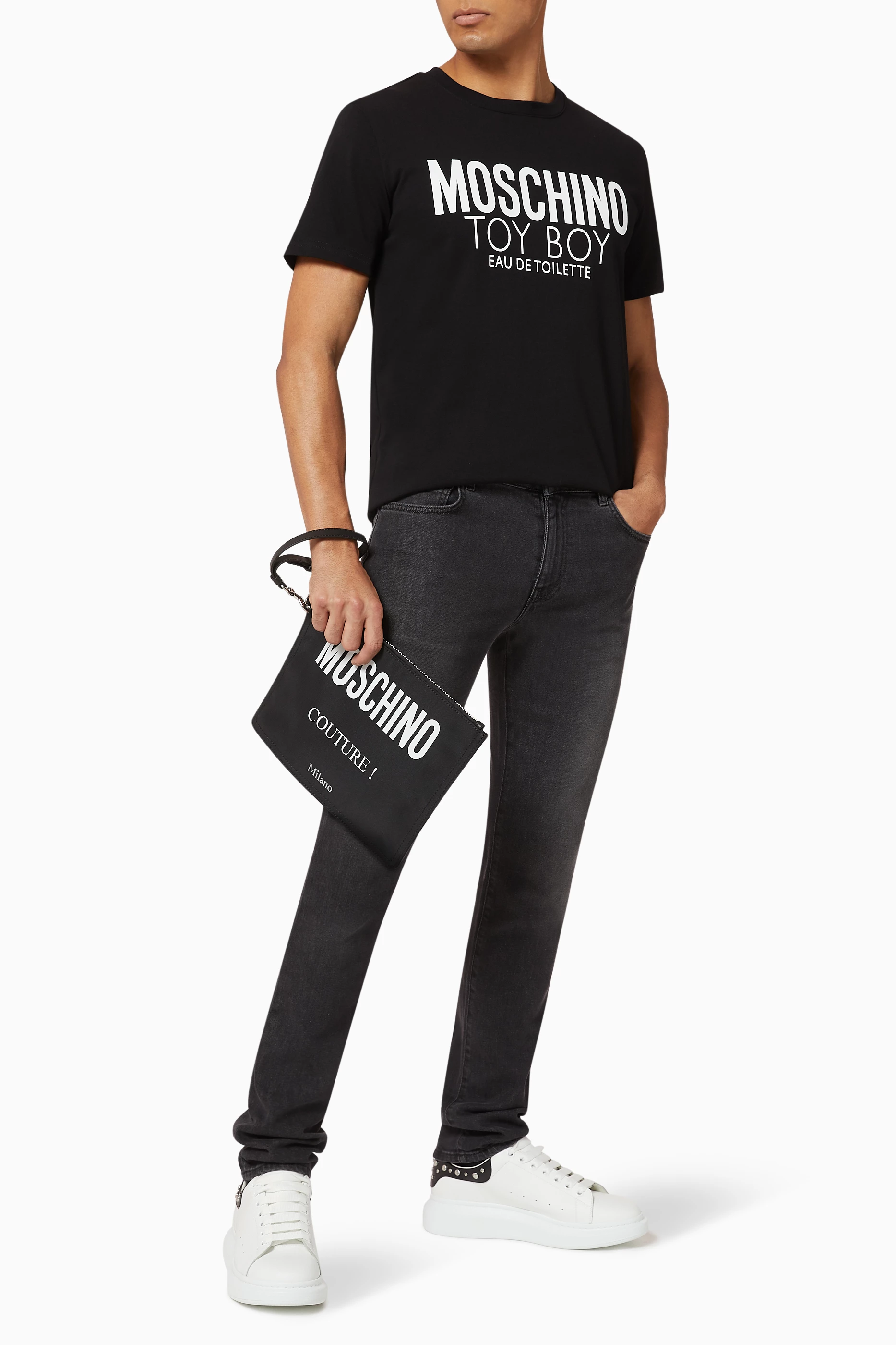 Buy Moschino Black Toy Boy Cotton T-Shirt For Men Online | Ounass Oman