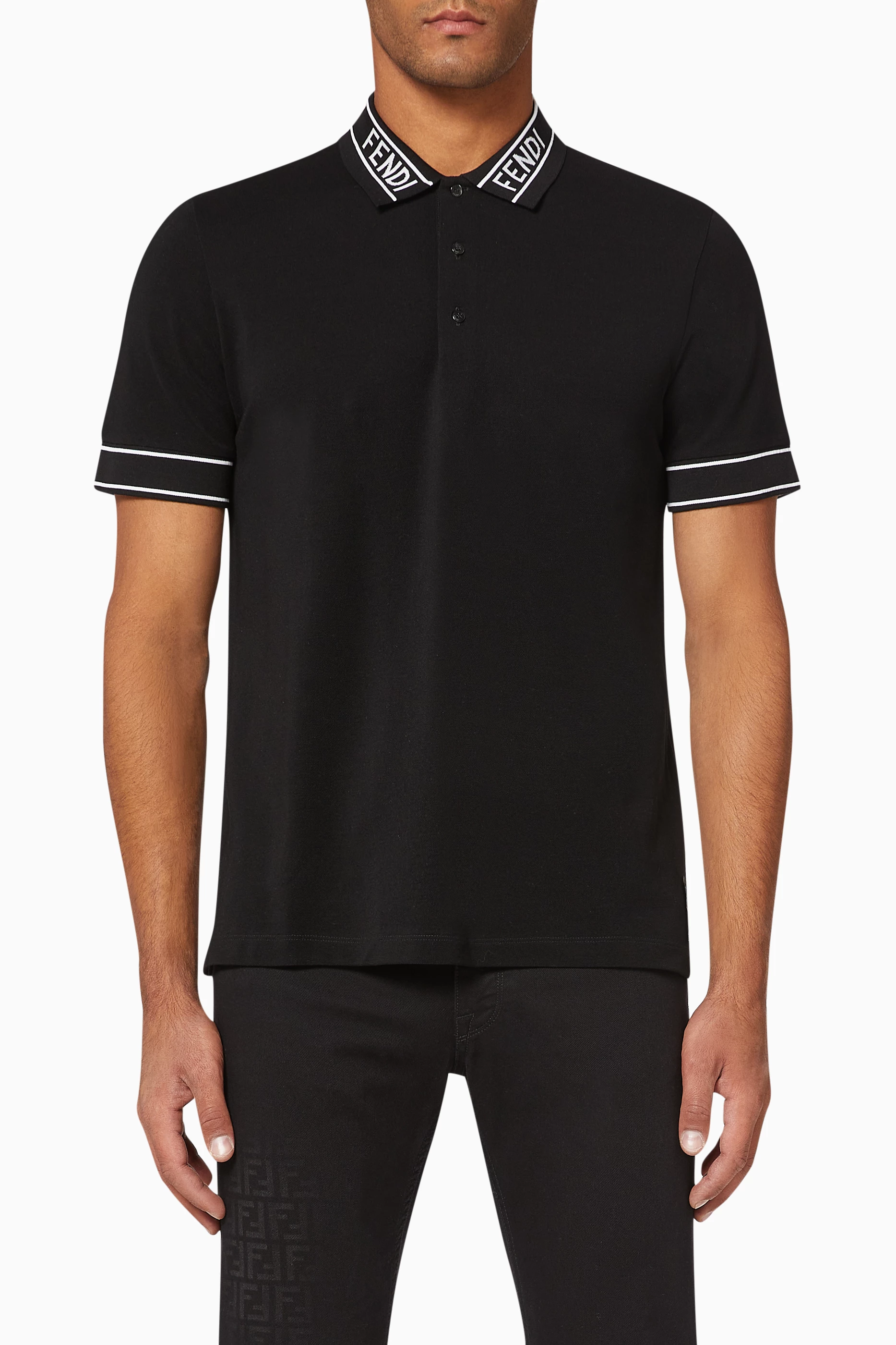 Fendi black polo clearance