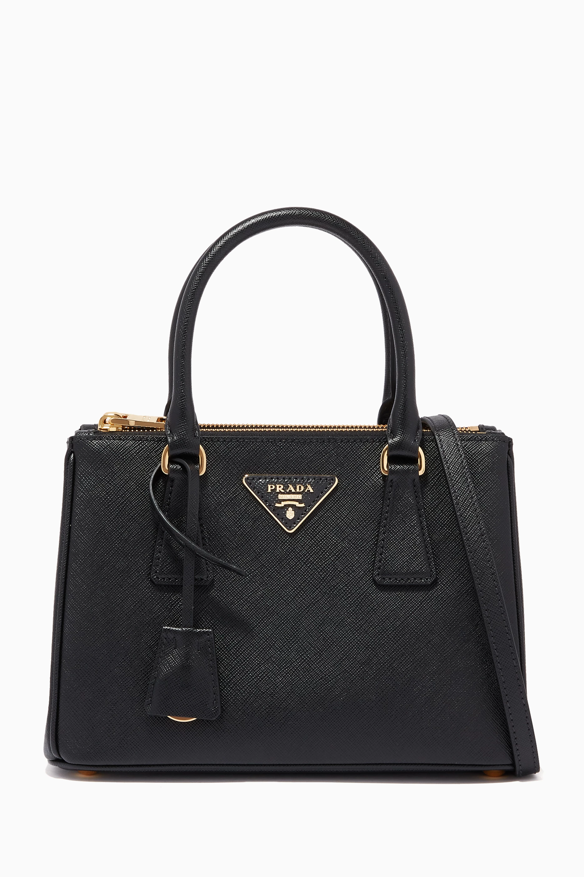 Buy Prada Black Mini Prada Galleria Bag in Saffiano Leather For Women Online Ounass Oman