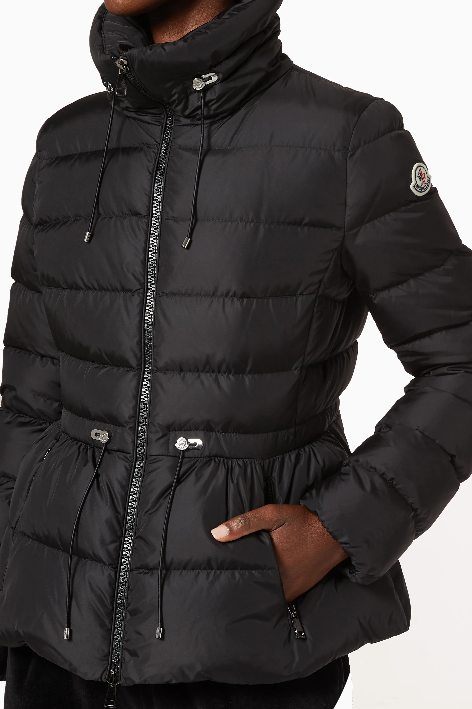 Buy Moncler Black Marquer Nylon Down Jacket For Women Online 
