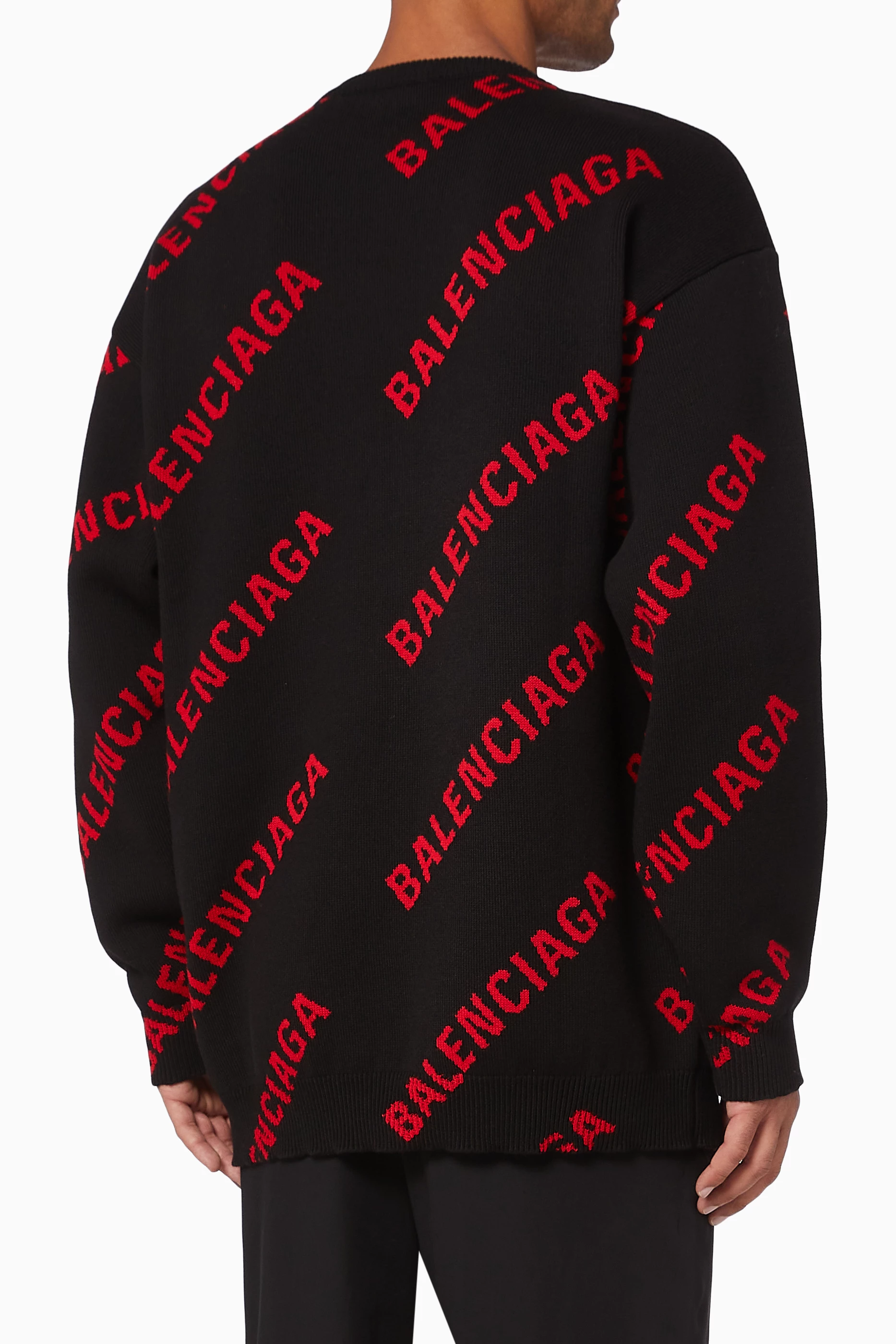 Balenciaga allover logo crewneck best sale