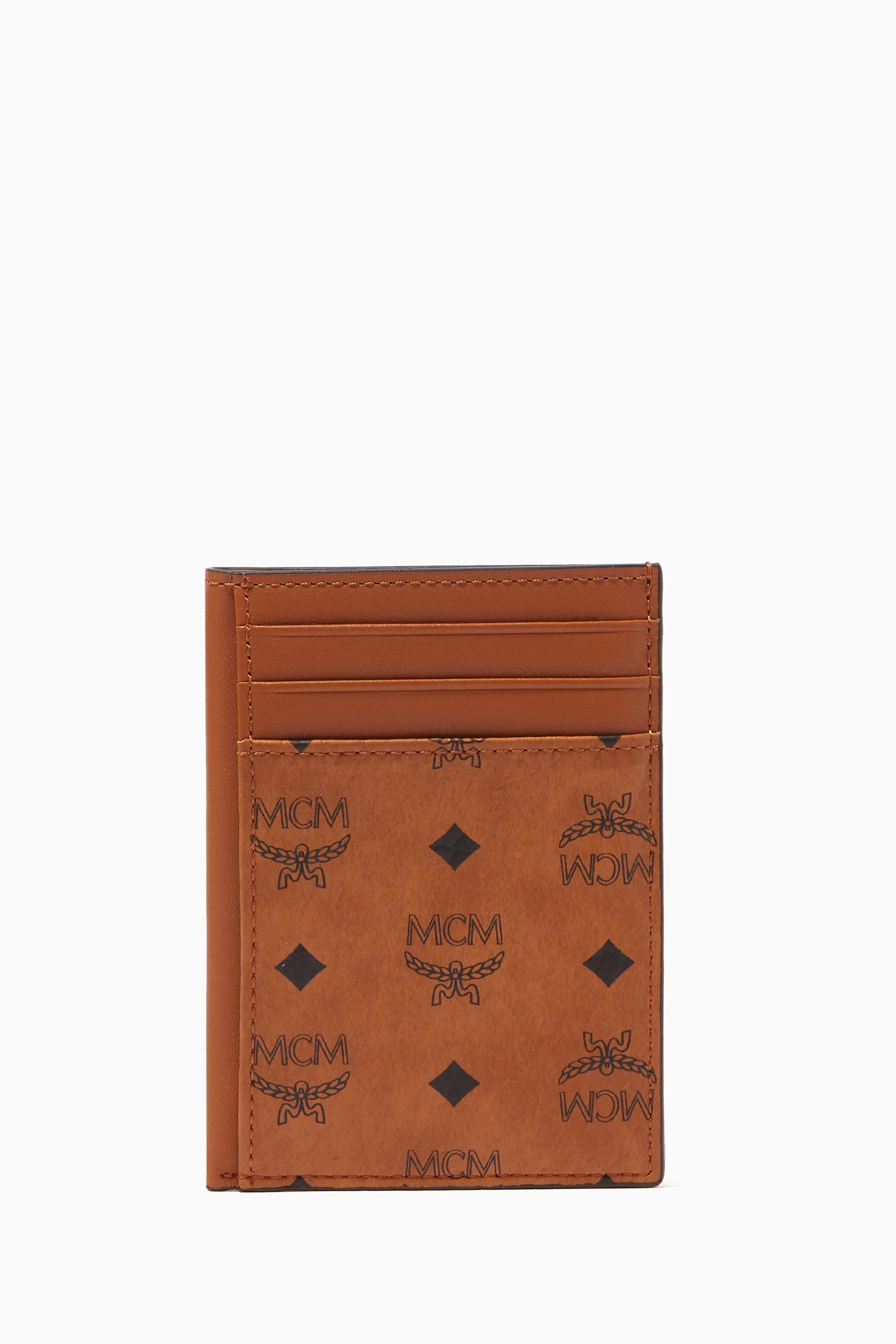 Buy MCM Brown N/S Card Case in Visetos Original For UNISEX Online