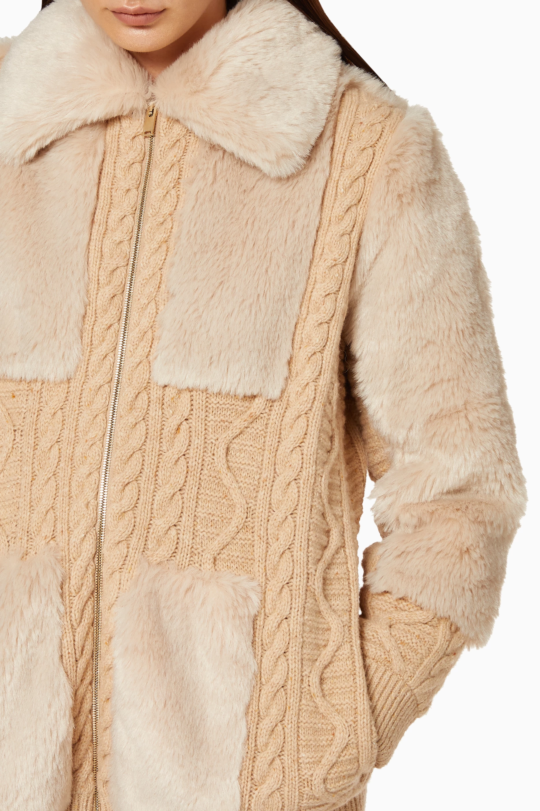 ◆◆VIP◆◆ STELLA MCCARTNEY FUR FREEFUR ニット ジャケット Stella McCartney Beige Fur Free Fur Cardigan Stella McCartney