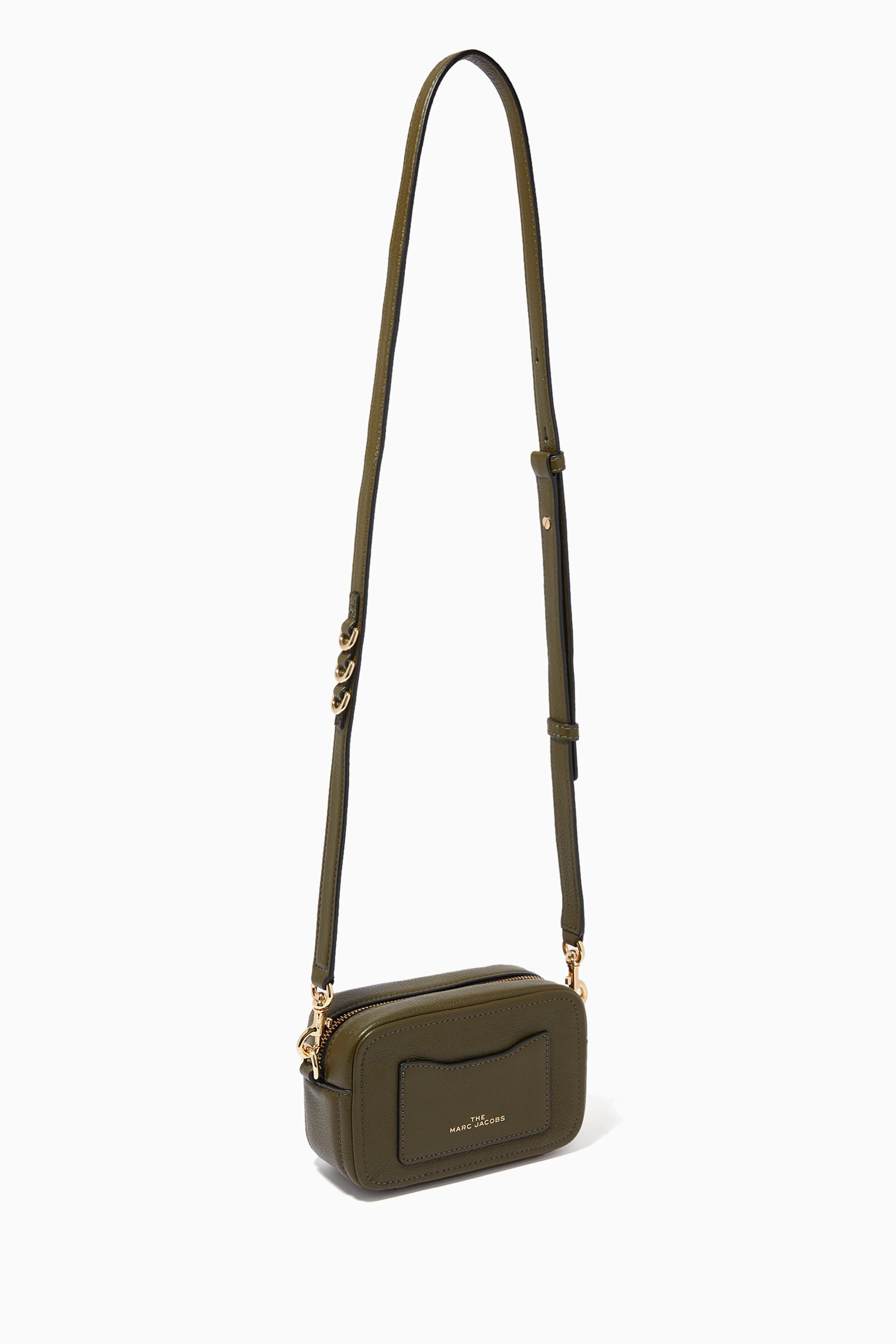 Buy Marc Jacobs Green The Softshot 17 Crossbody Bag in Leather For