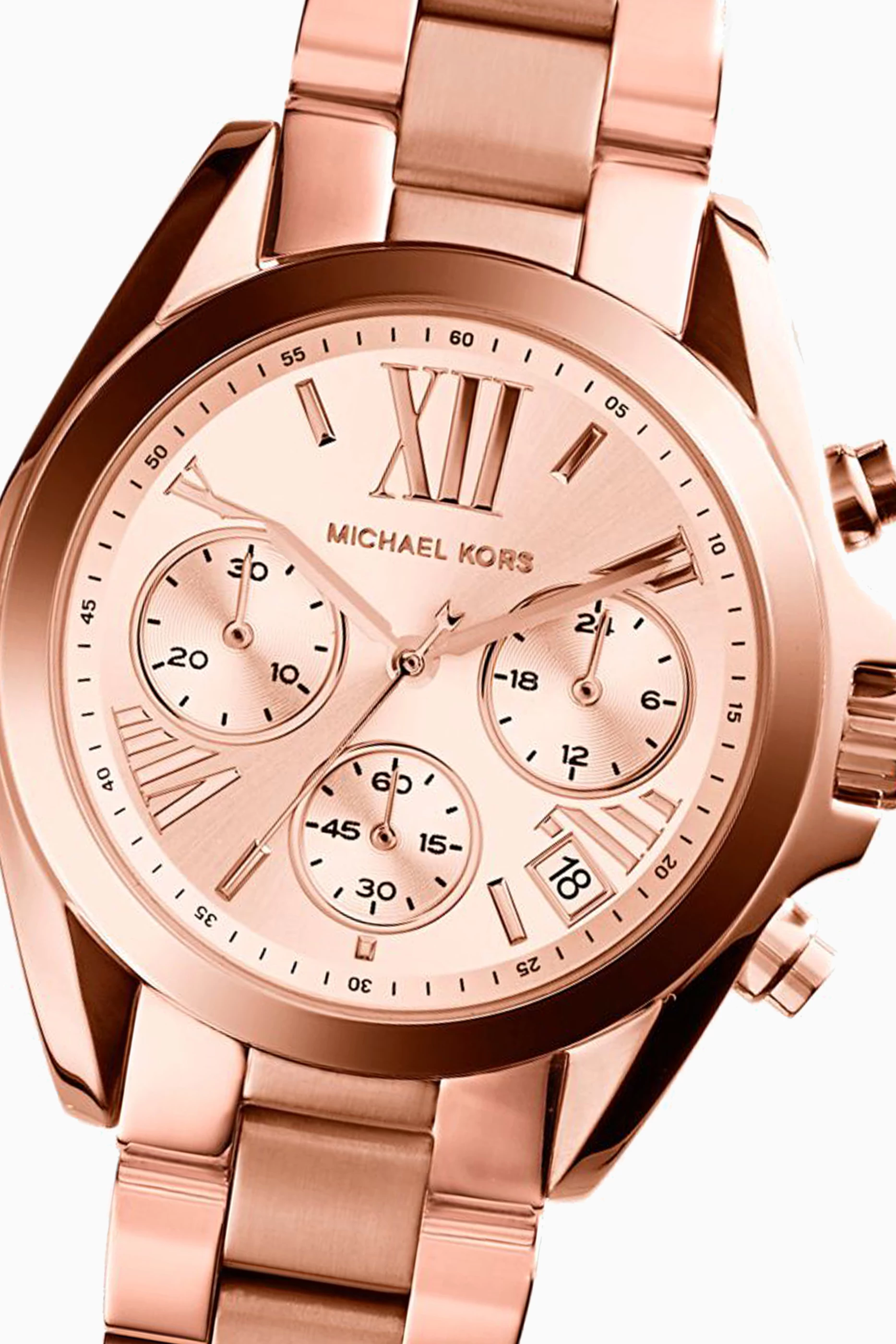 Buy Michael Kors Rose Gold Bradshaw Quartz Chronograph Watch For Women Online Ounass Oman