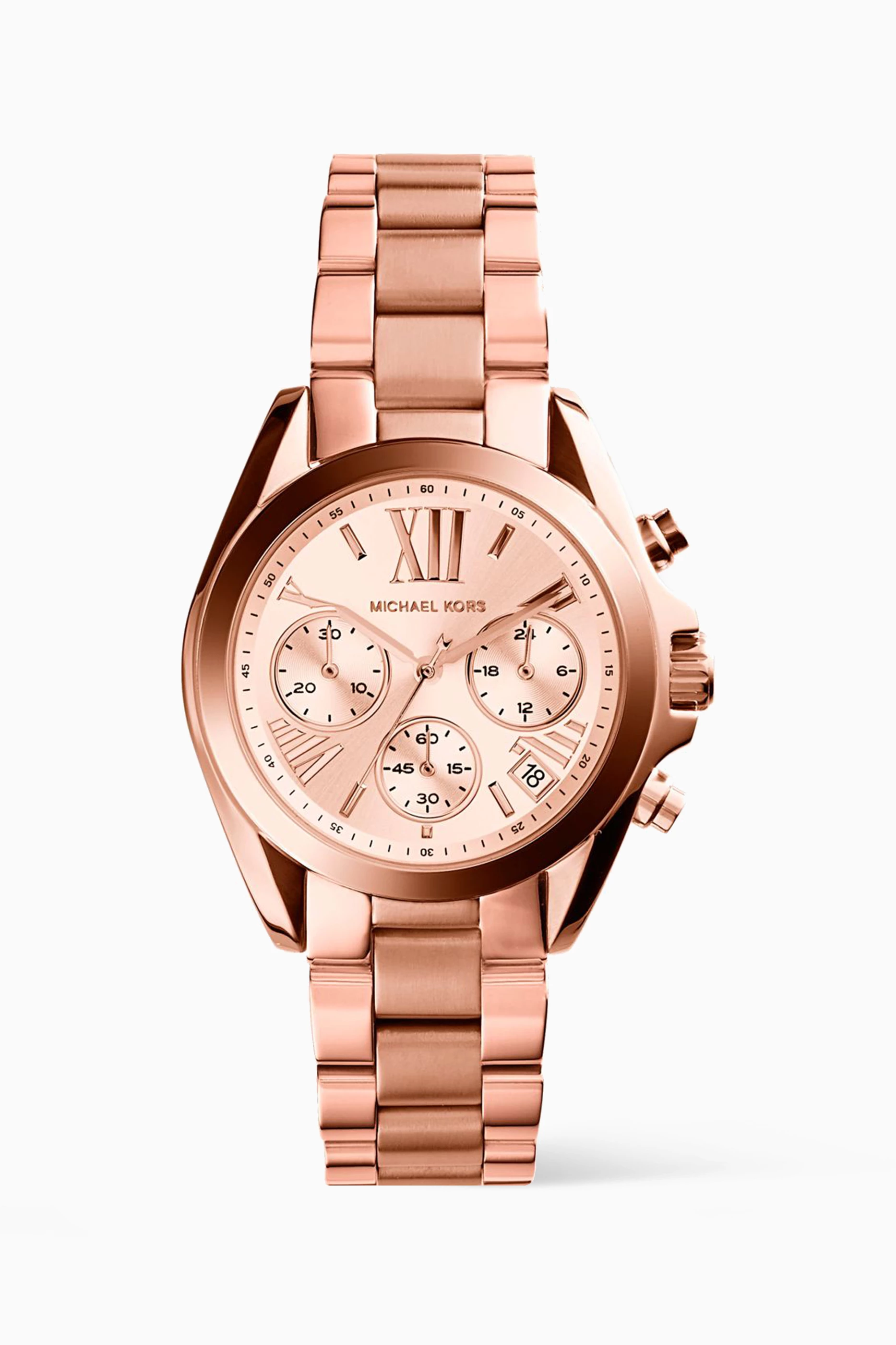 Buy Michael Kors Rose Gold Bradshaw Quartz Chronograph Watch For Women Online Ounass Oman