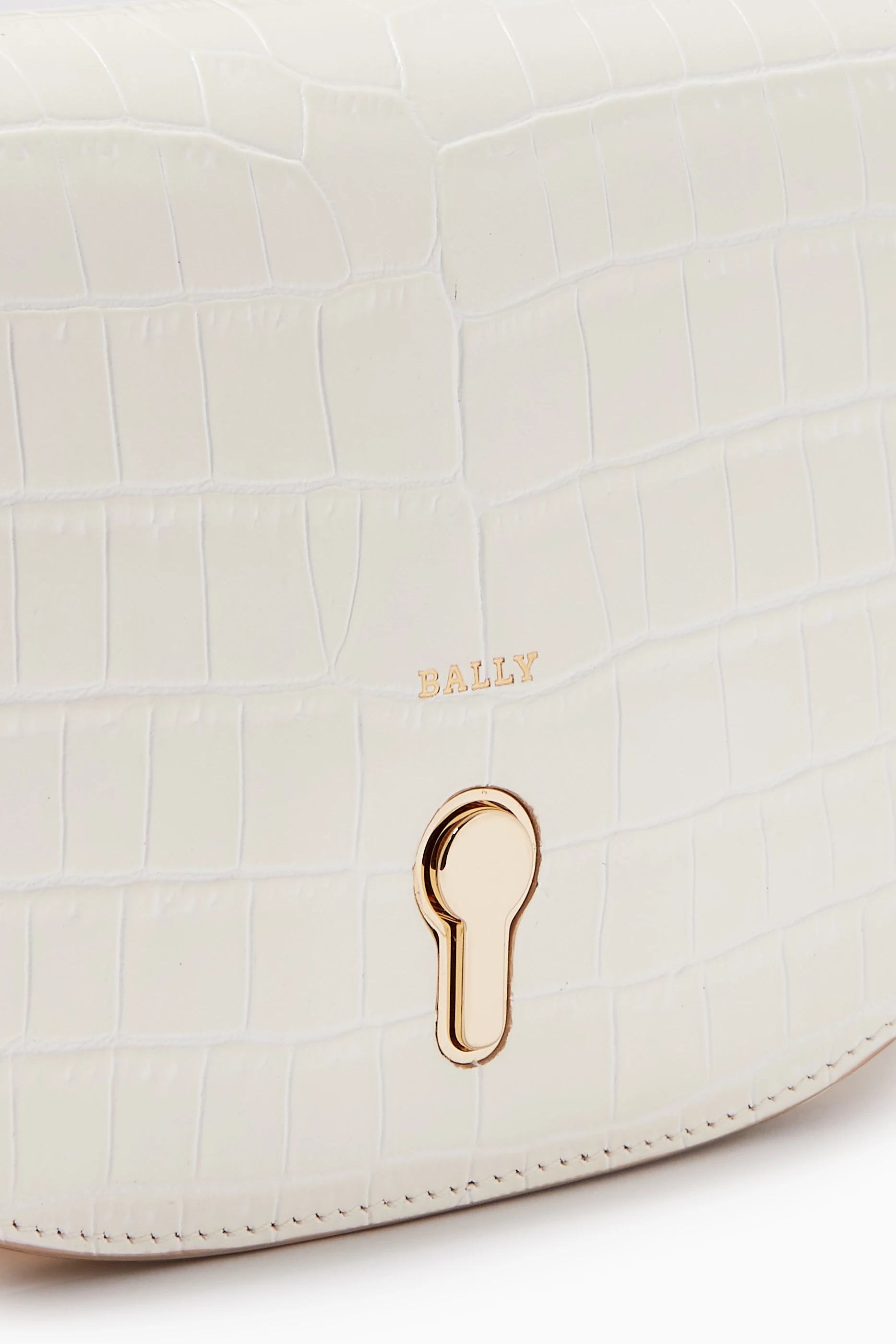 Buy Bally White Clayn Shoulder Bag in Croc Embossed Leather For Women Online Ounass Oman