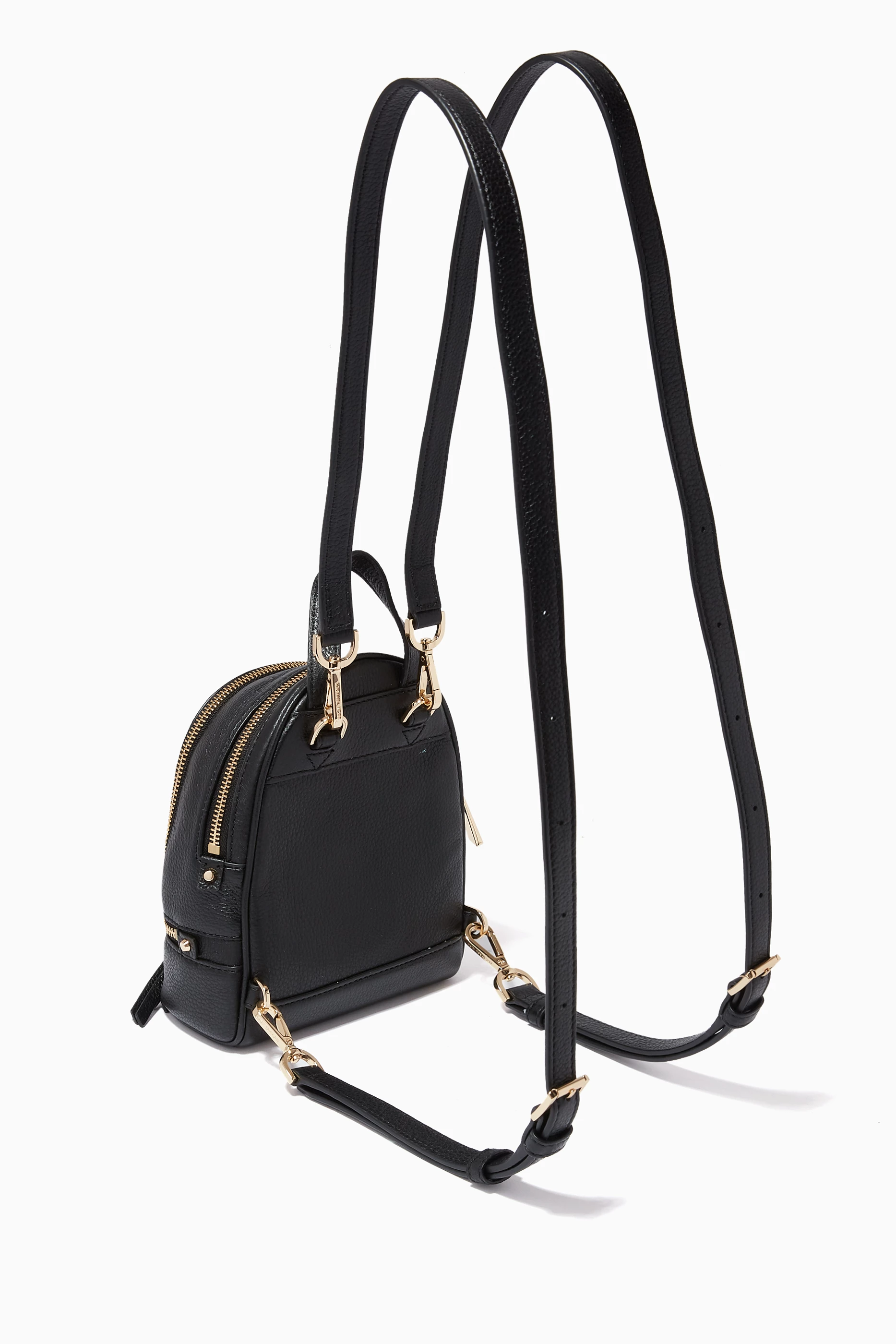 Buy Michael Kors Black Rhea Mini Convertible Backpack in 