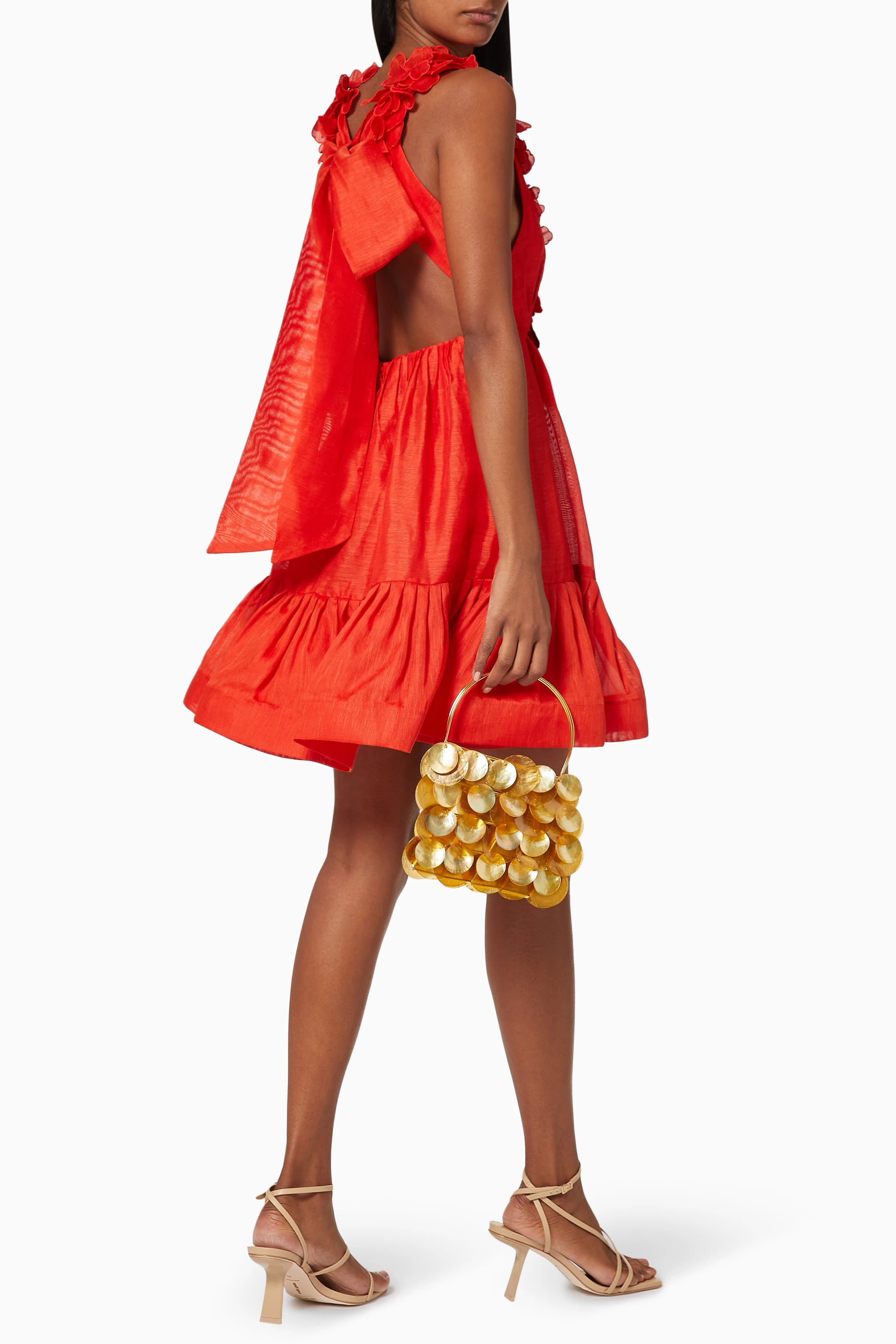 garland mini dress Glistening Garland Jacquard Mini Dress