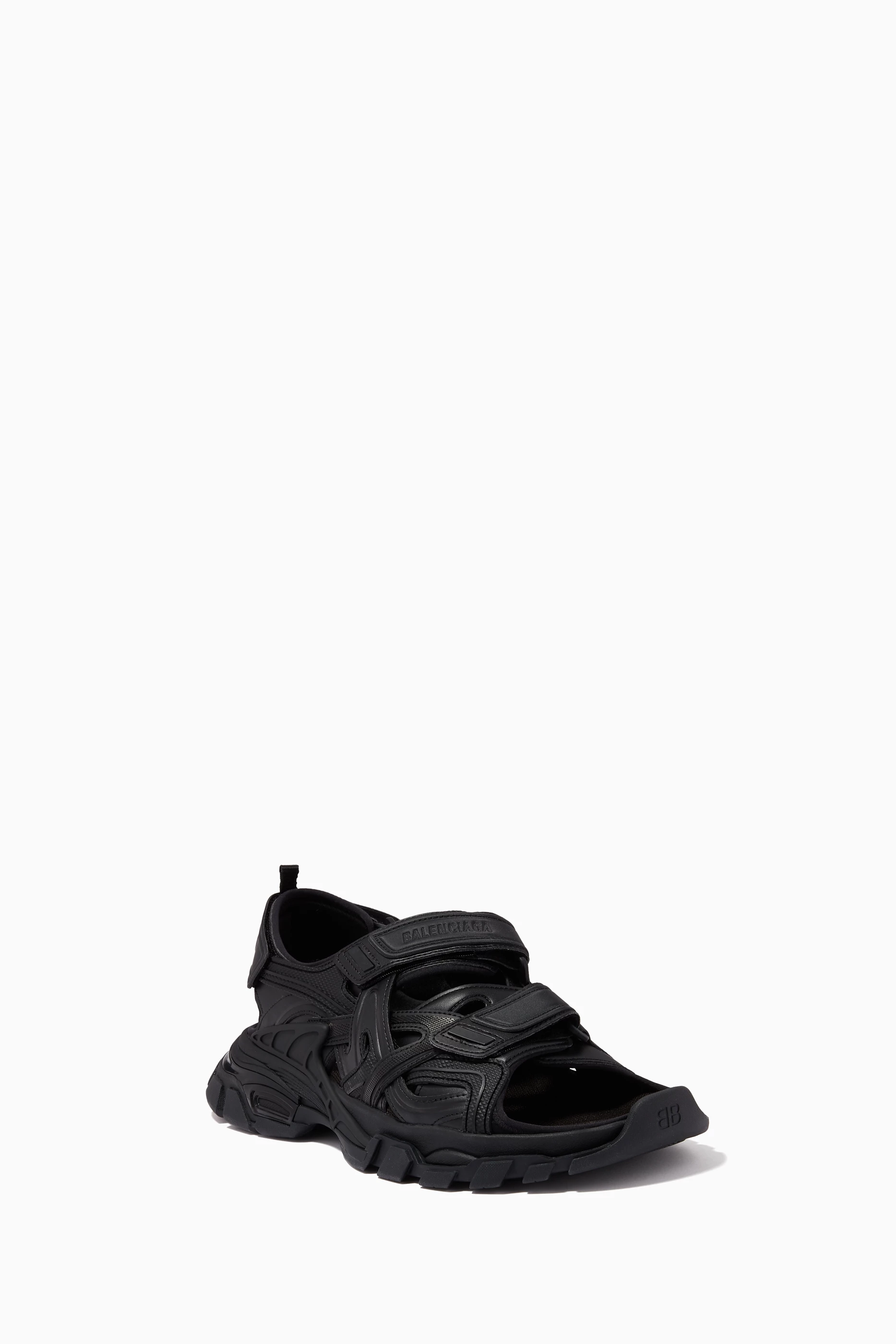 Buy Balenciaga Black Track Sandal in Mesh and Nylon For Men 