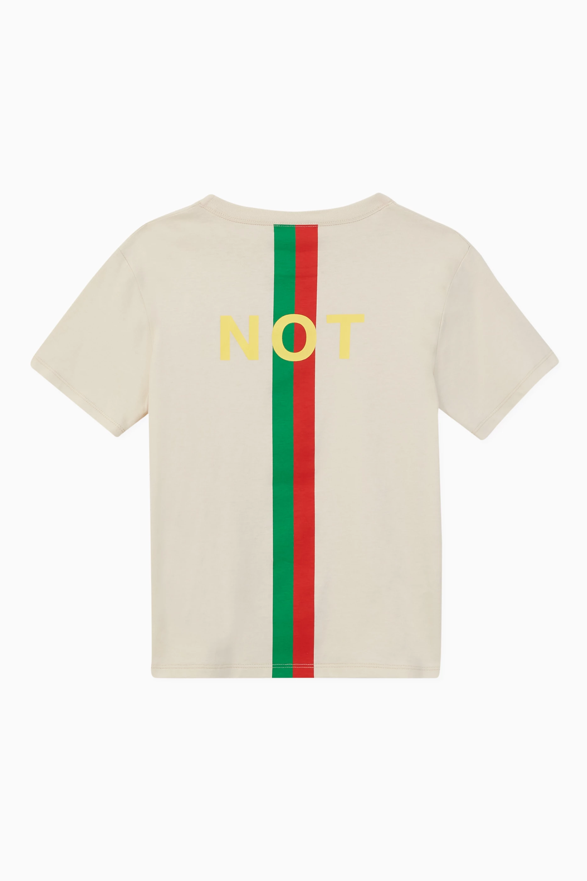Buy Gucci White Fake/Not Print T-shirt For Boys Online | Ounass Oman