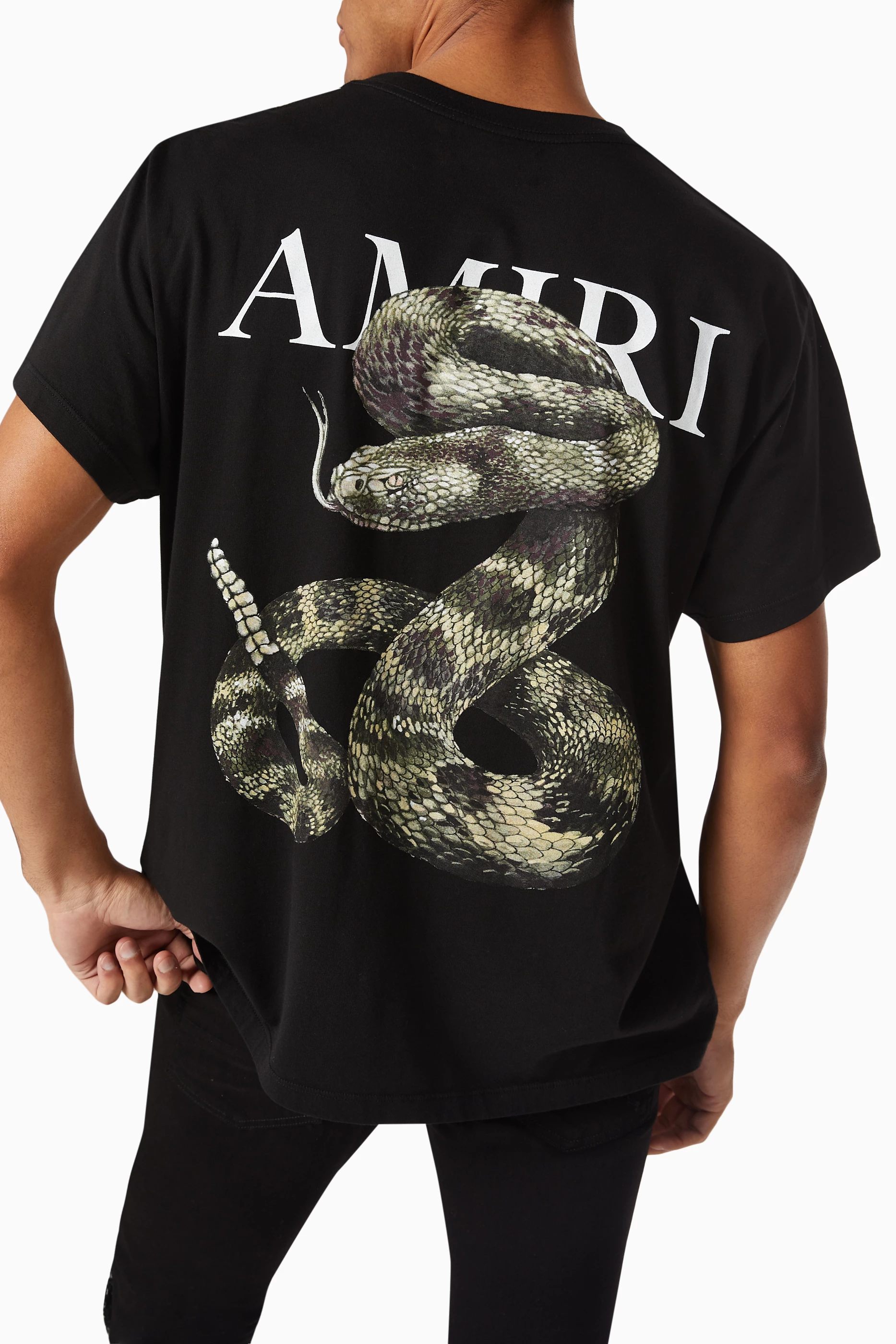 AMIRI Snake snake Black tee Amiri Tee ブラック - スネーク tシャツ 