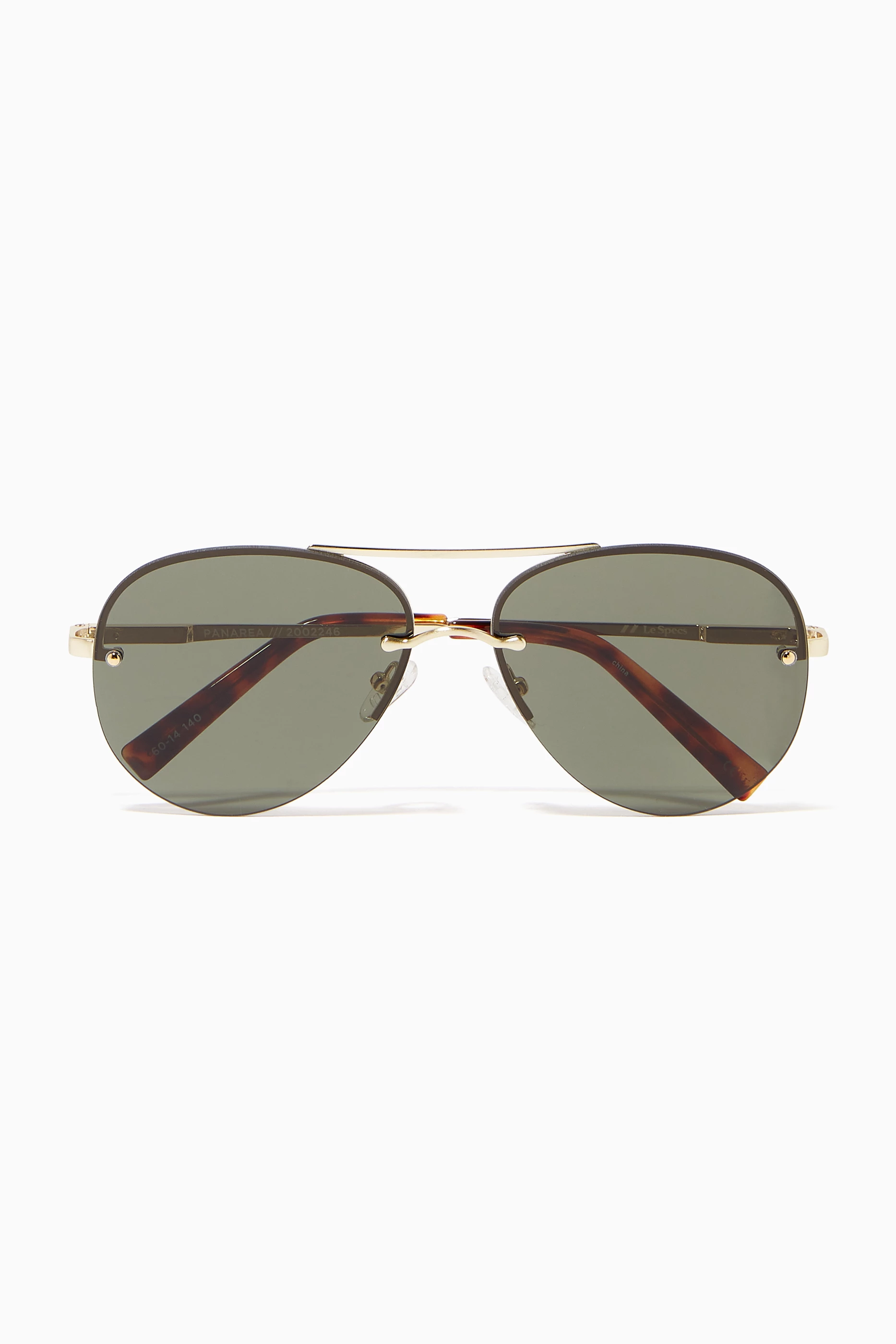 Buy Le Specs Gold Panarea Aviator Sunglasses For Women  display picture 2