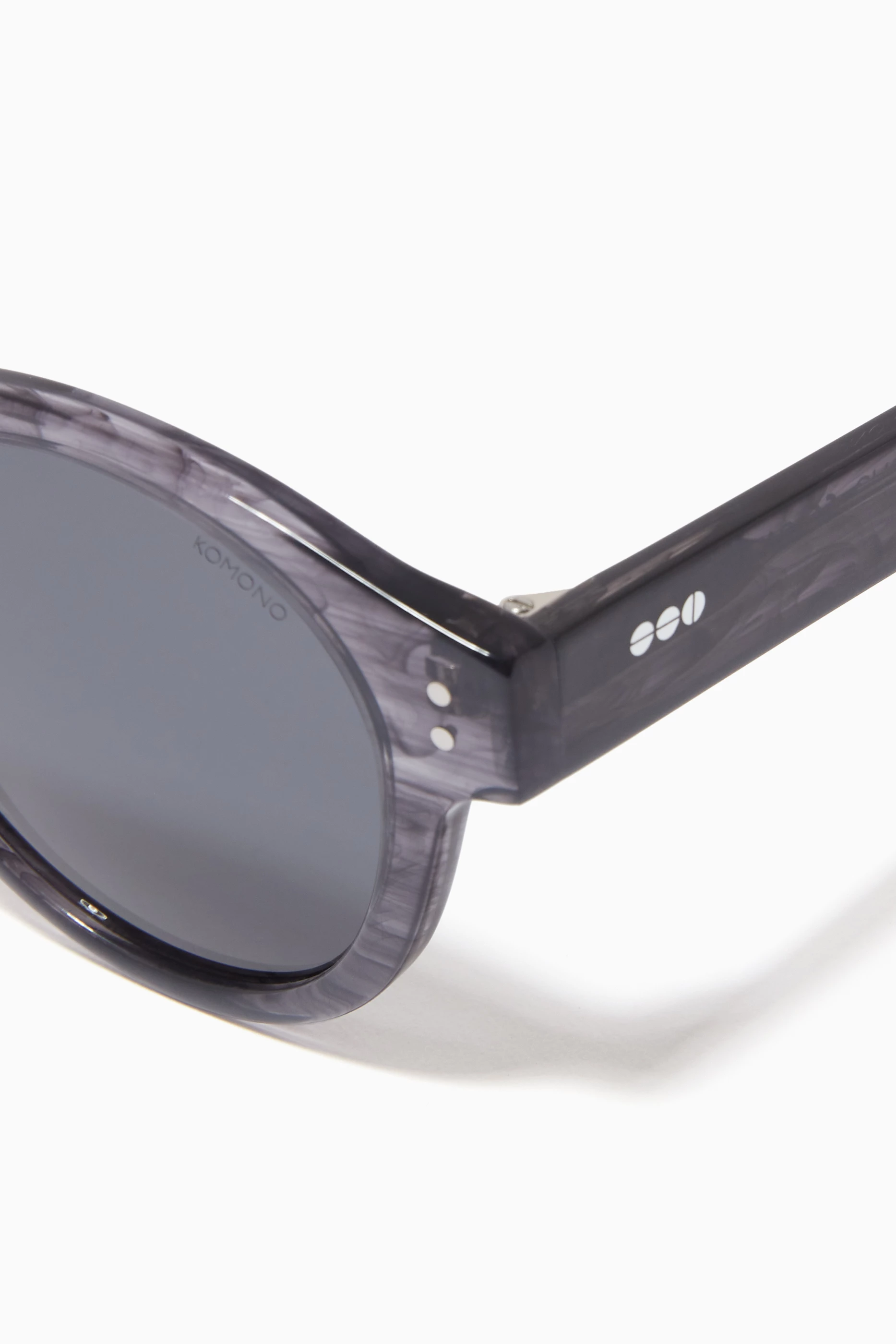 KOMONO womens sunglasses NEW round Clement Concrete Sunglasses Gray Komono Sunglasses | Kambio Eyewear main image 2