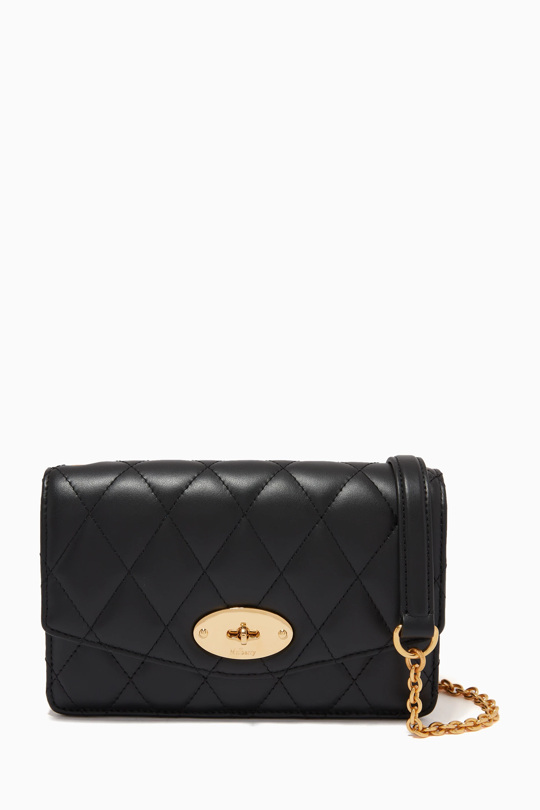 Buy Mulberry Black Small Darley in Quilted Shiny Calf Leather For Women Online Ounass Oman