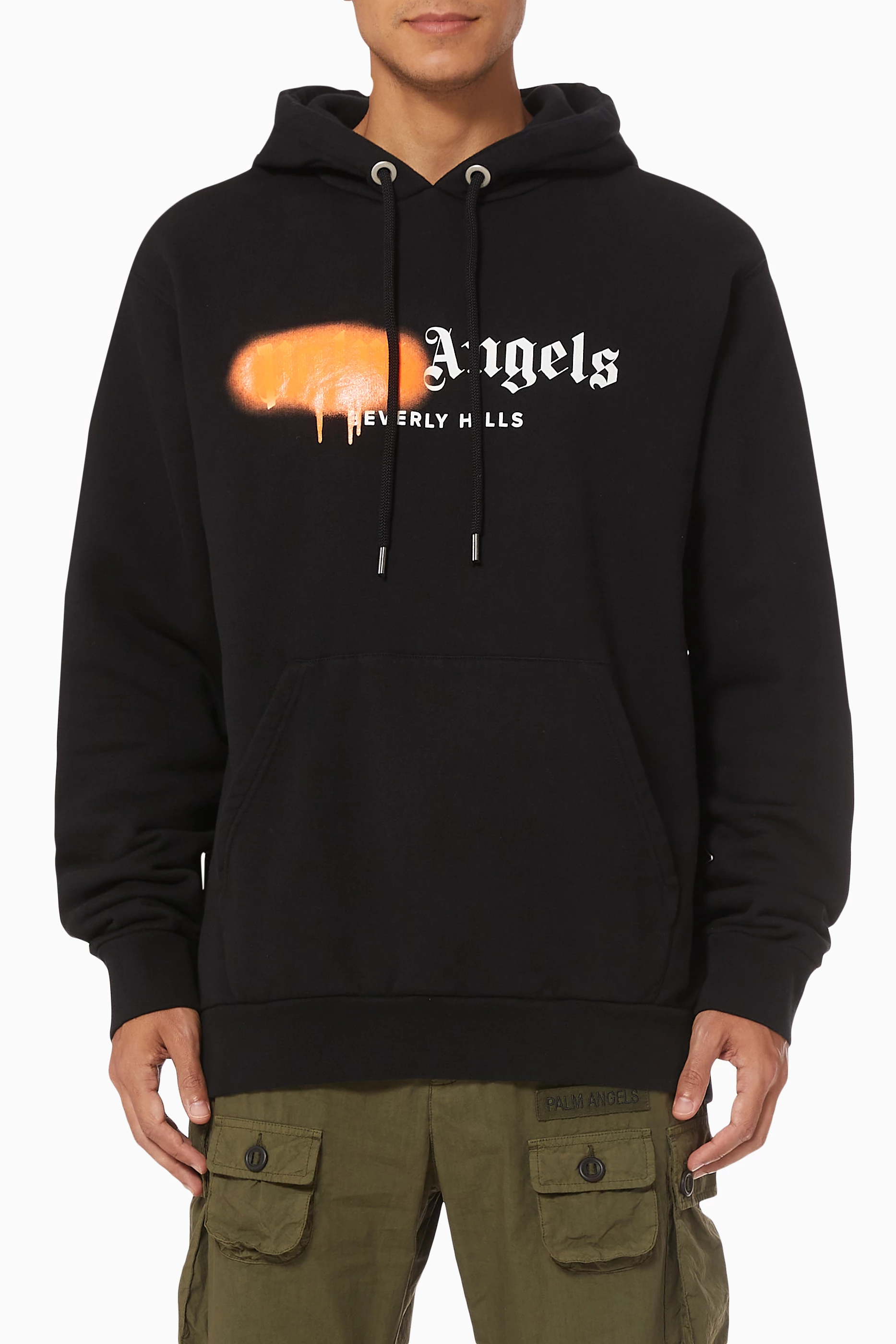 Palm angels orange hoodie store